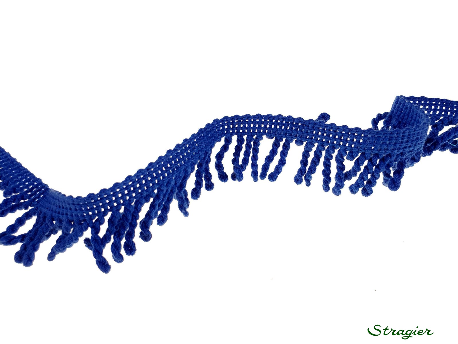 Cotton Fringe - uni - Bleu Cobalt 4 - 30 mm