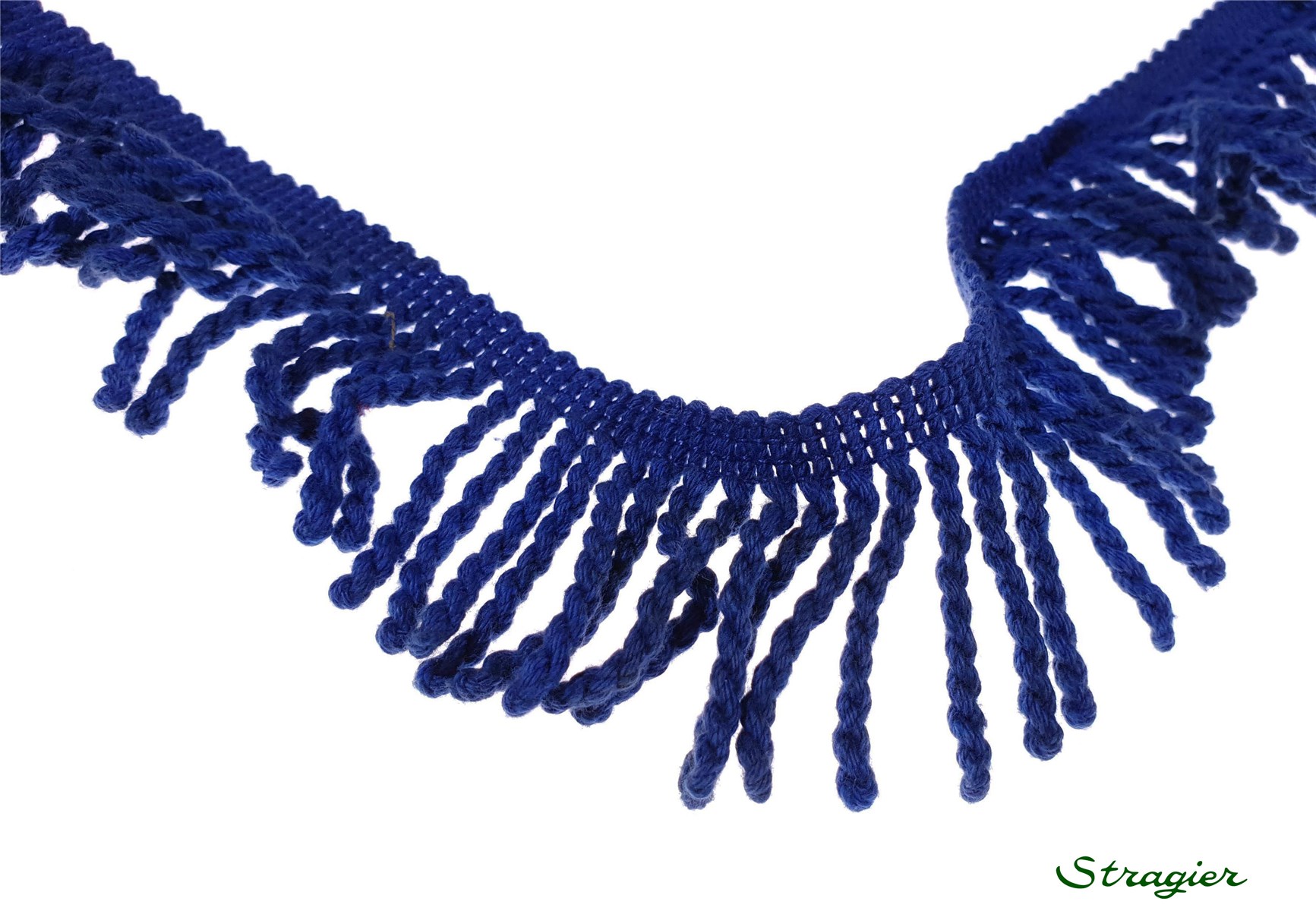 Cotton Fringe - uni - Bleu Cobalt 6 - 50 mm
