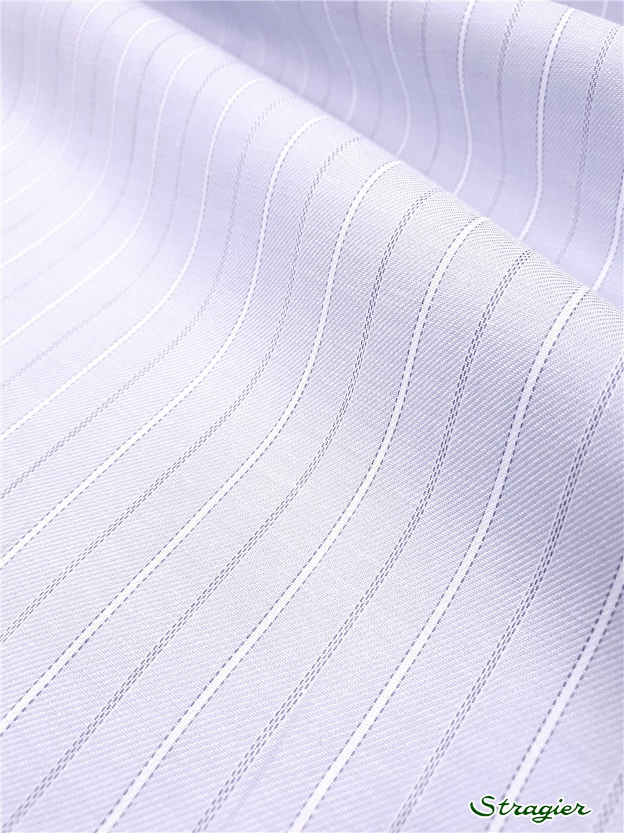 Swiss Cotton - Rayures - Bleu Azur