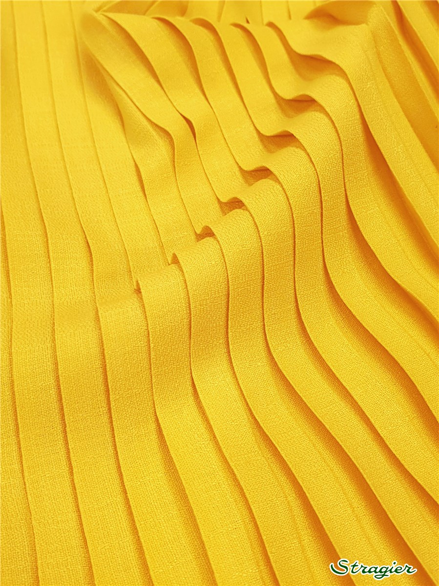 Box pleats - uni - Jaune Citron - 75 cm