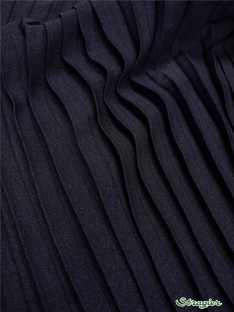 Box pleats - uni - Marine - 75 cm