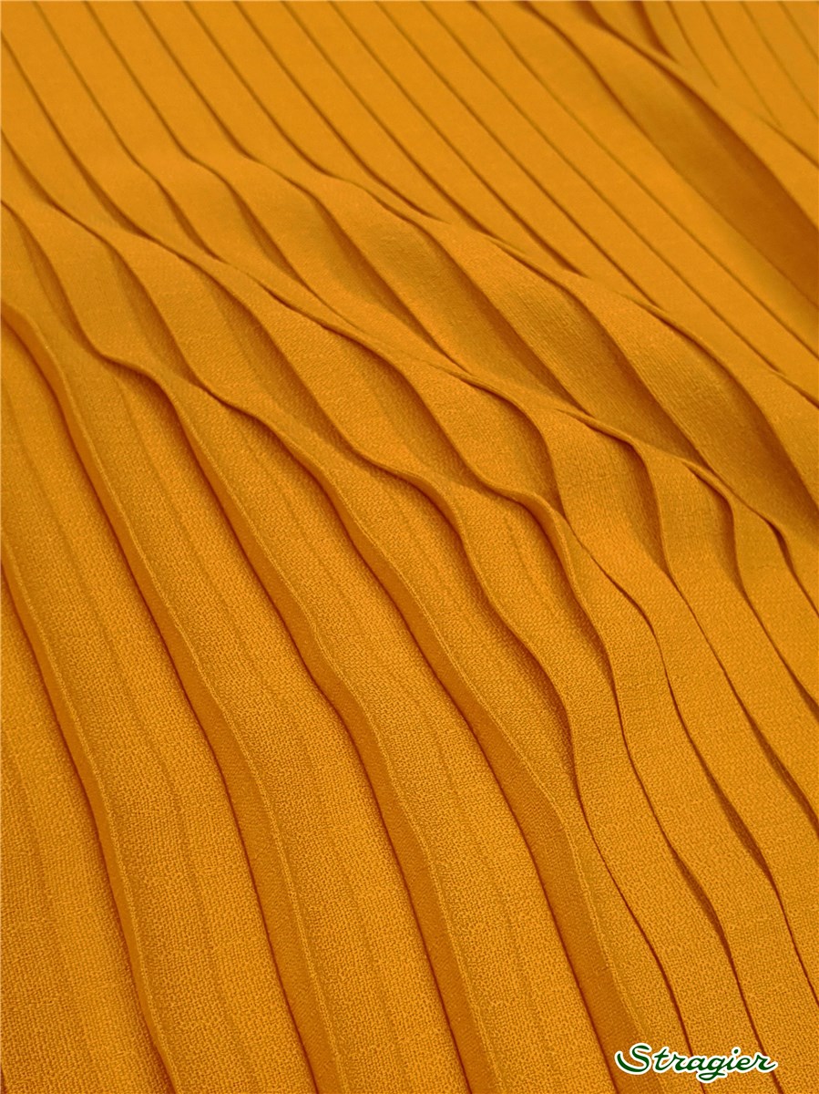 Box pleats - uni - Safran - 75 cm
