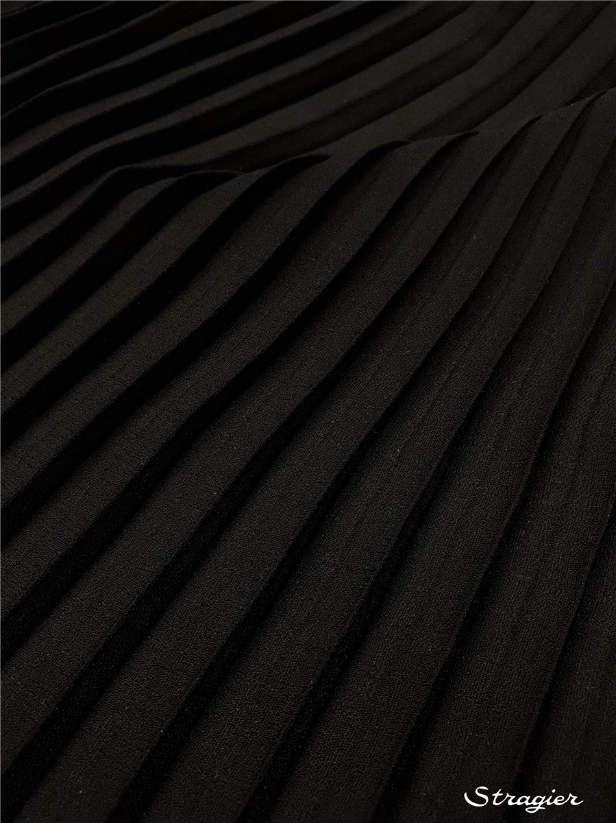 Box pleats - uni - Noir - 72 cm