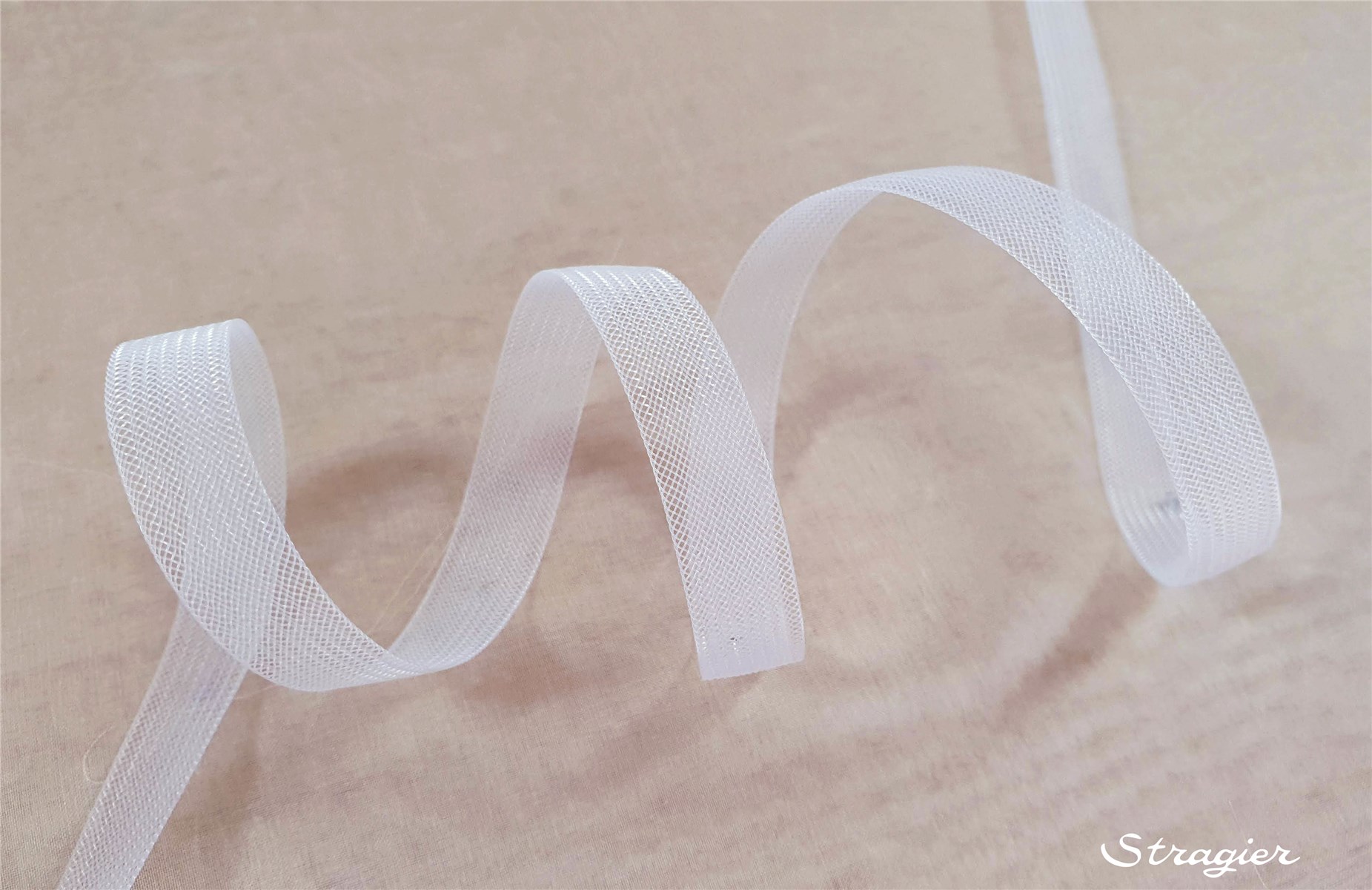 Horsehair braid - fine - without thread - Plain - Ivoire - 11 mm