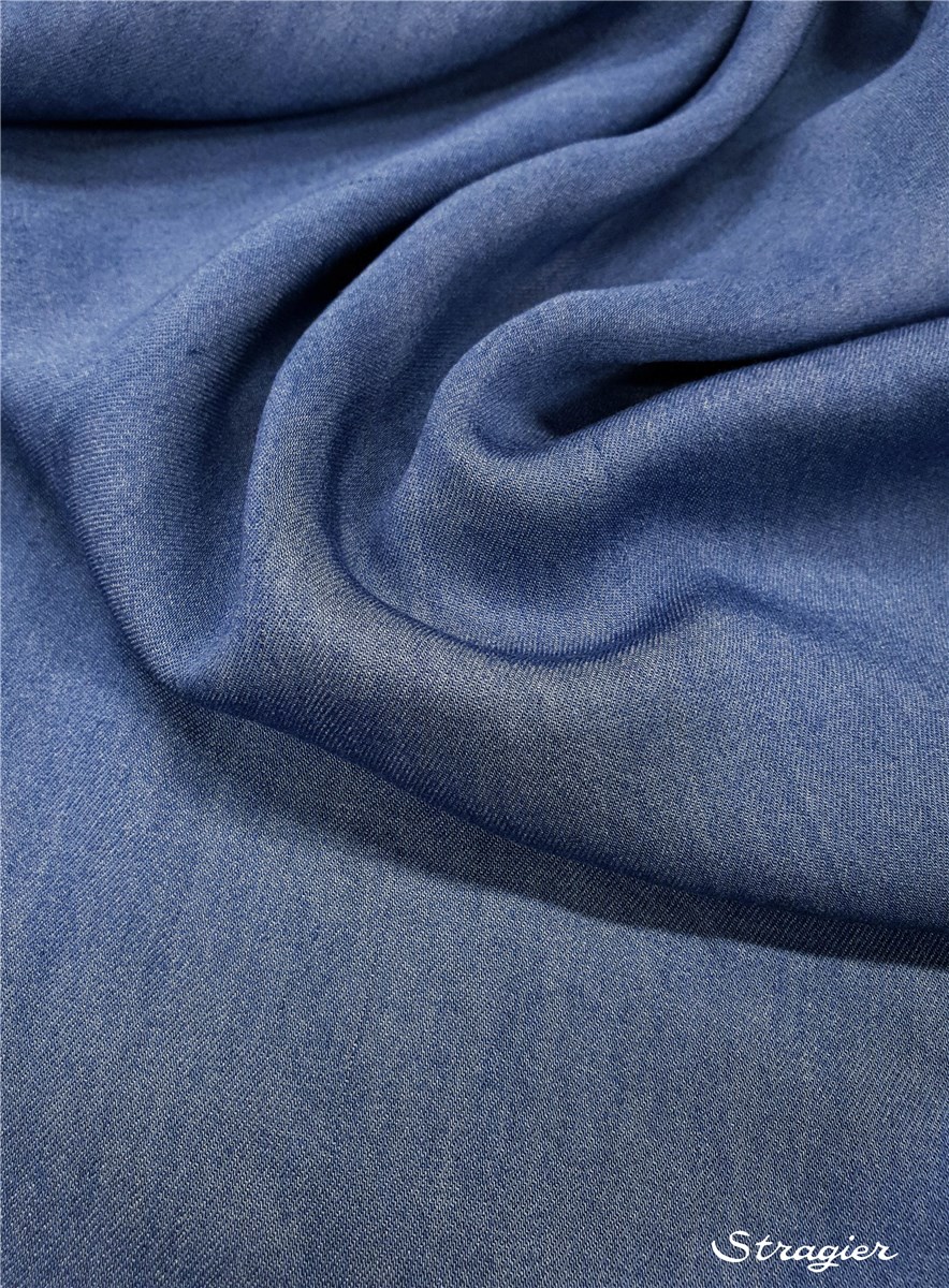 Jeans Tencel - souple - uni - Denim 