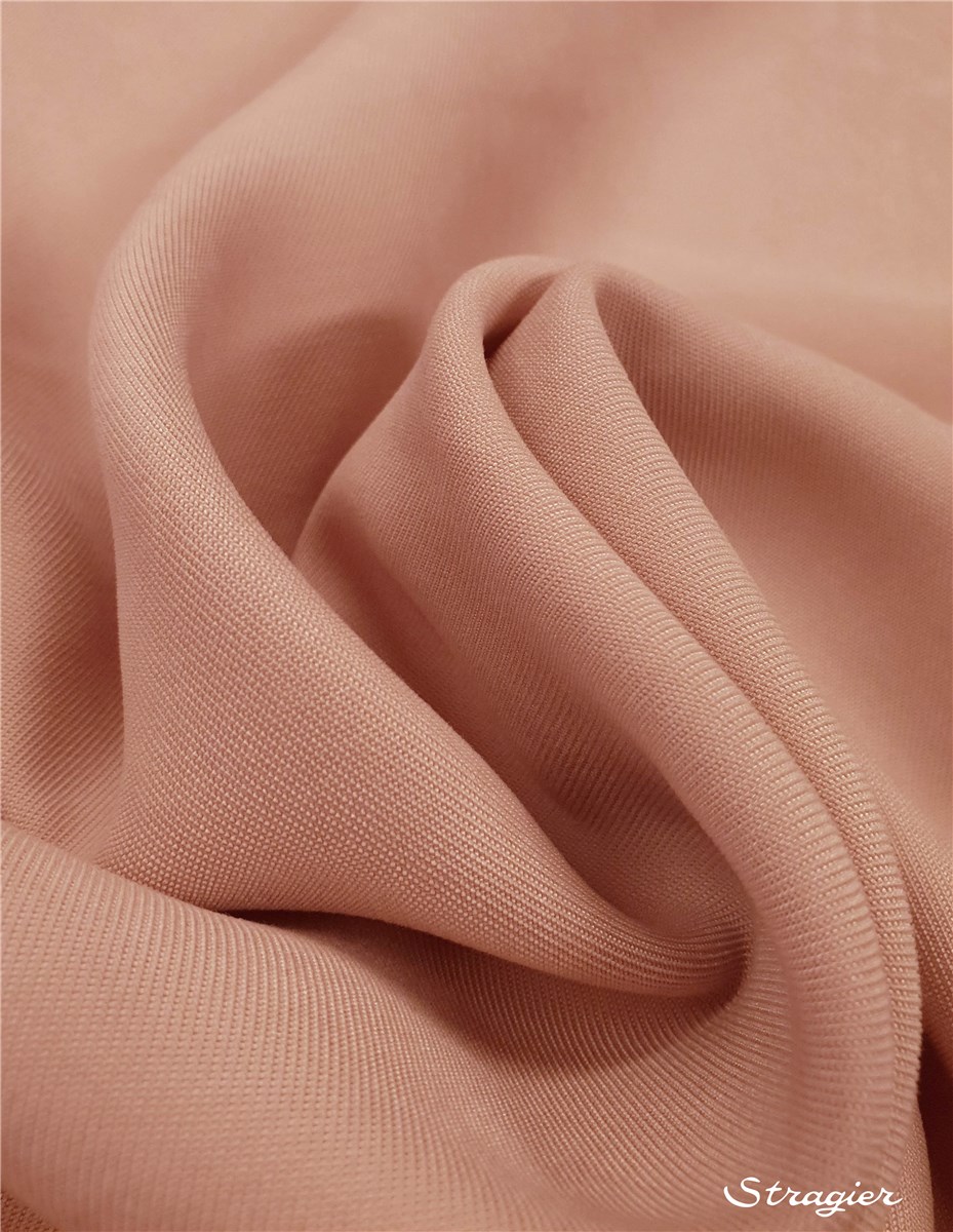 Twill Viscose lourd - Peau de Pêche - uni - Rose poudré