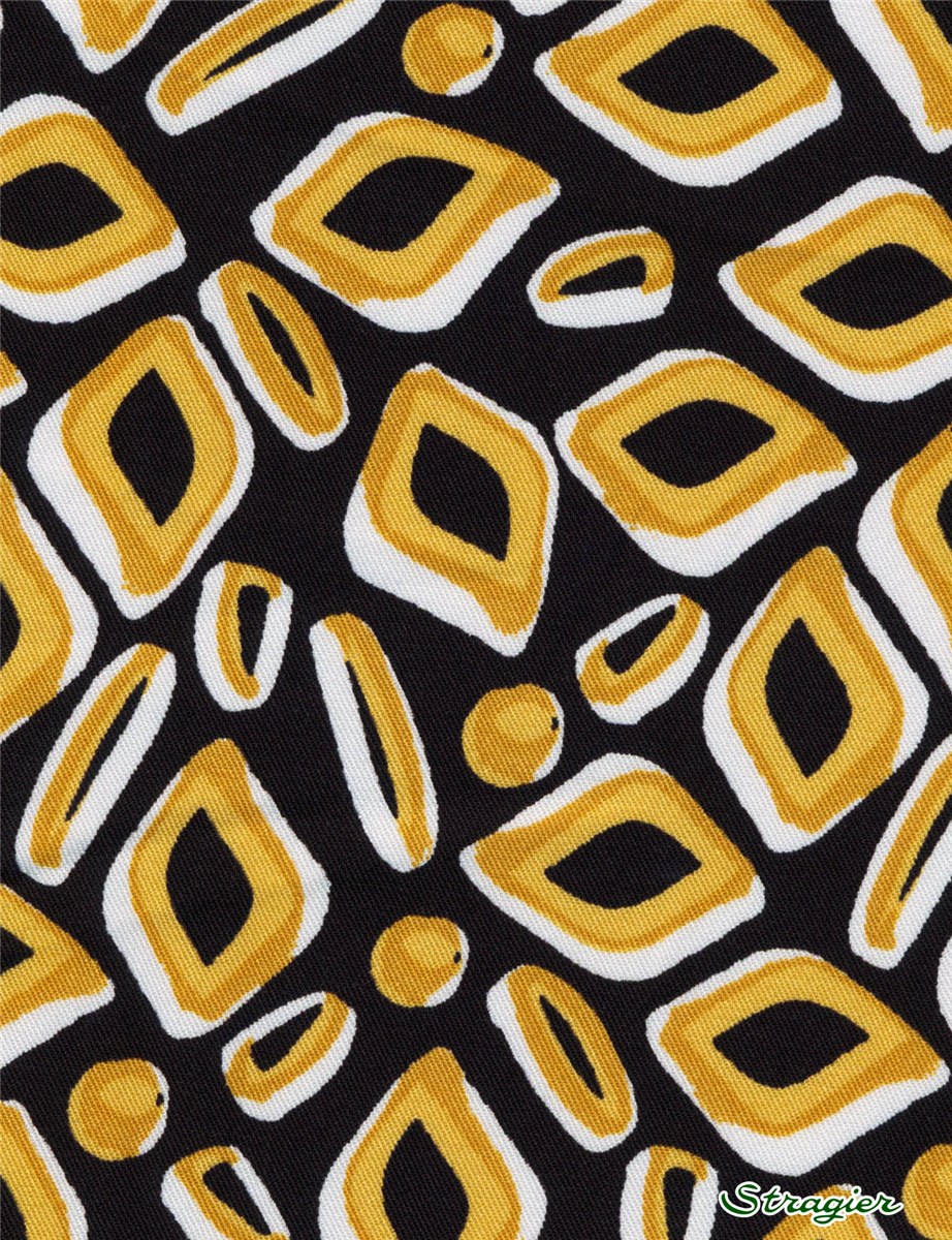 Twill - smooth - Viscose - Savuka - Moutarde/Noir