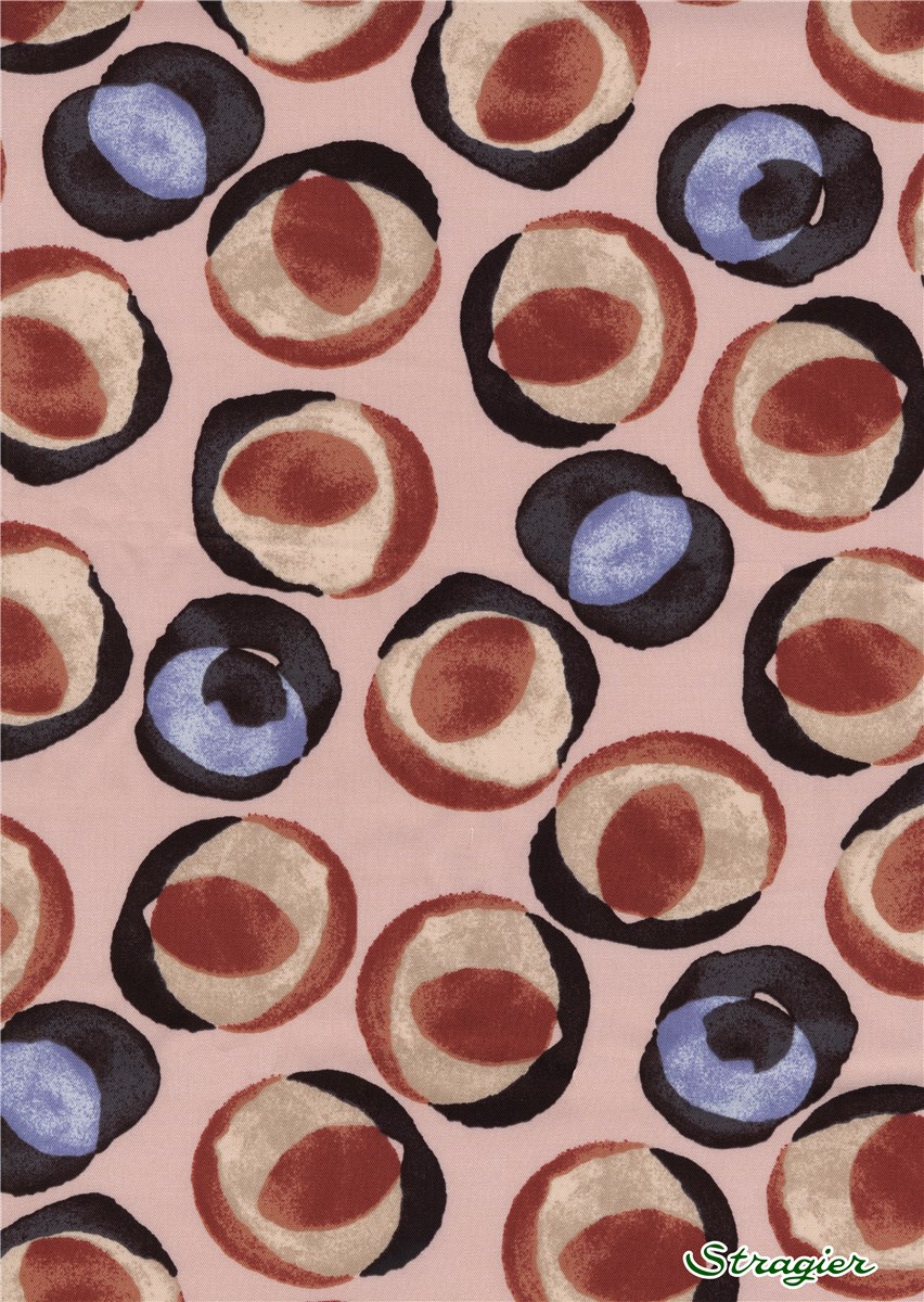 Twill - smooth - Viscose - Cailleux - Rose Poudré/Indigo