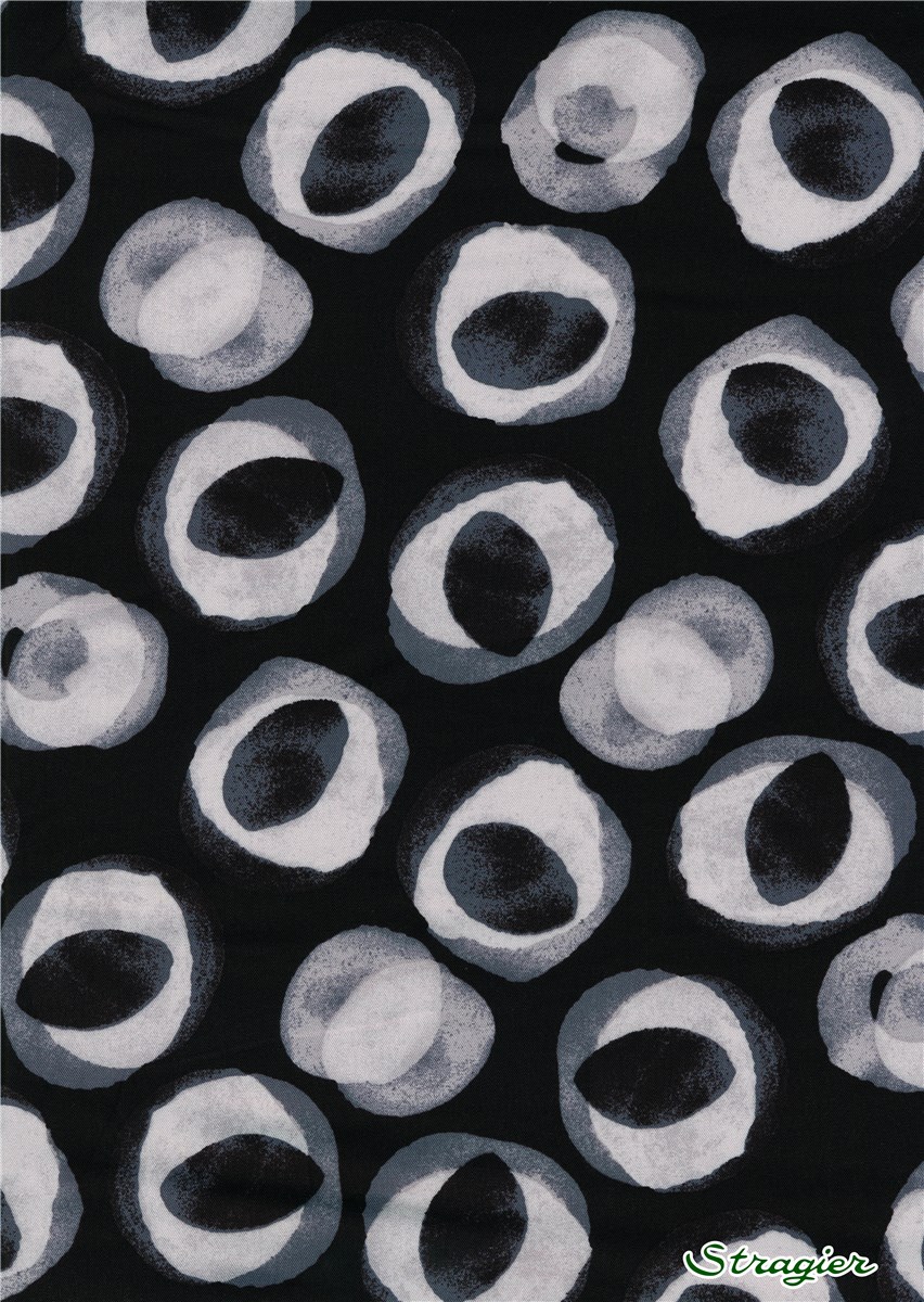 Twill - smooth - Viscose - Cailleux - Noir/Acier