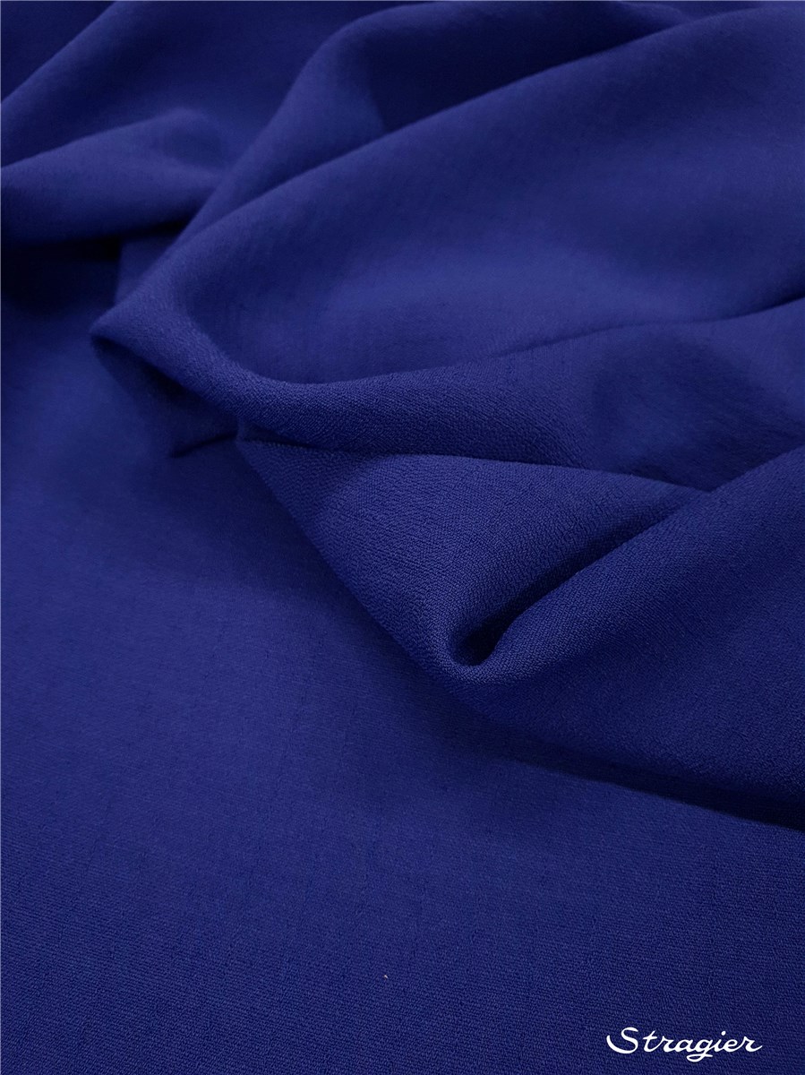 Polyester Batiste - smooth - uni - Bleu Roi