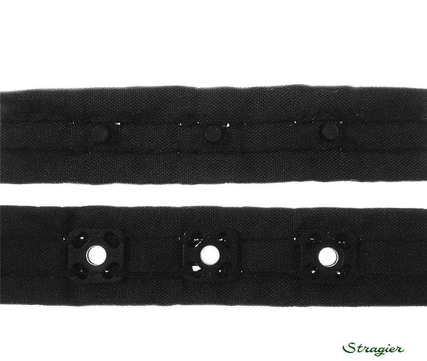 Pressions Body - 3 pressions sur 75 mm - Noir 