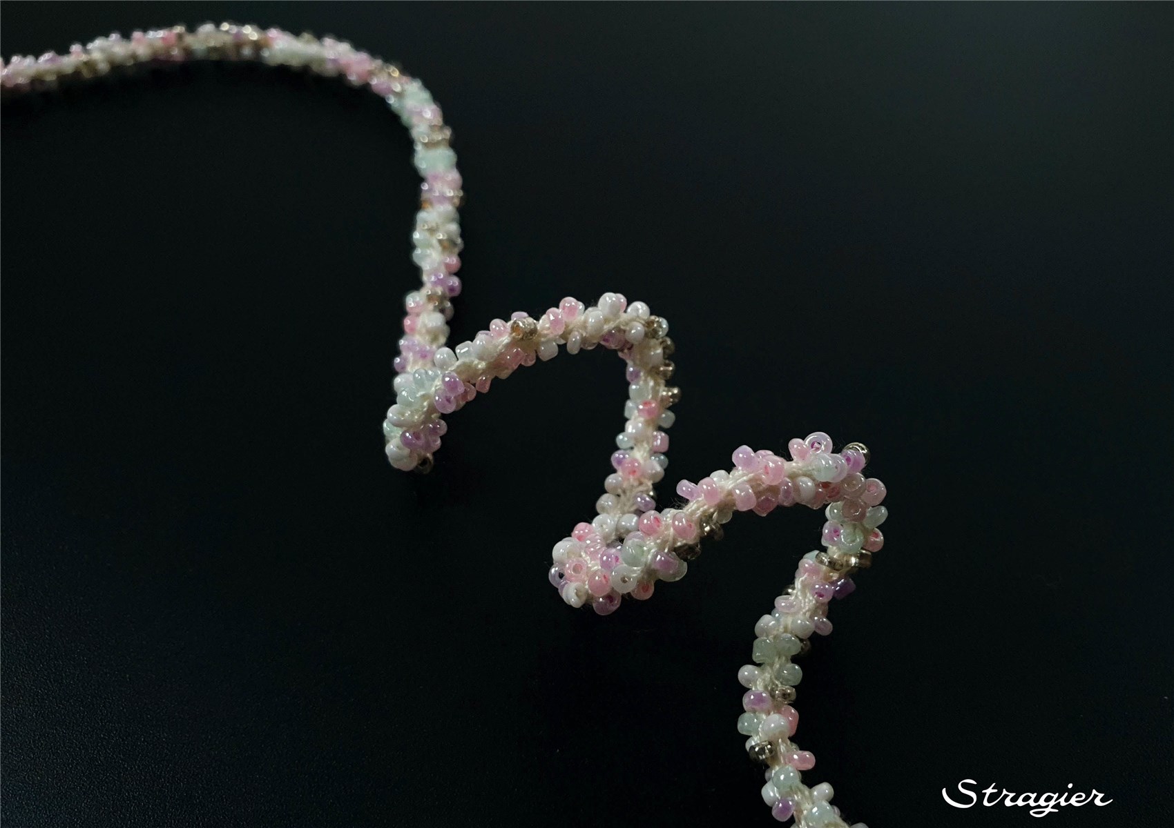 Beaded Trim - uni - Pastel nacré