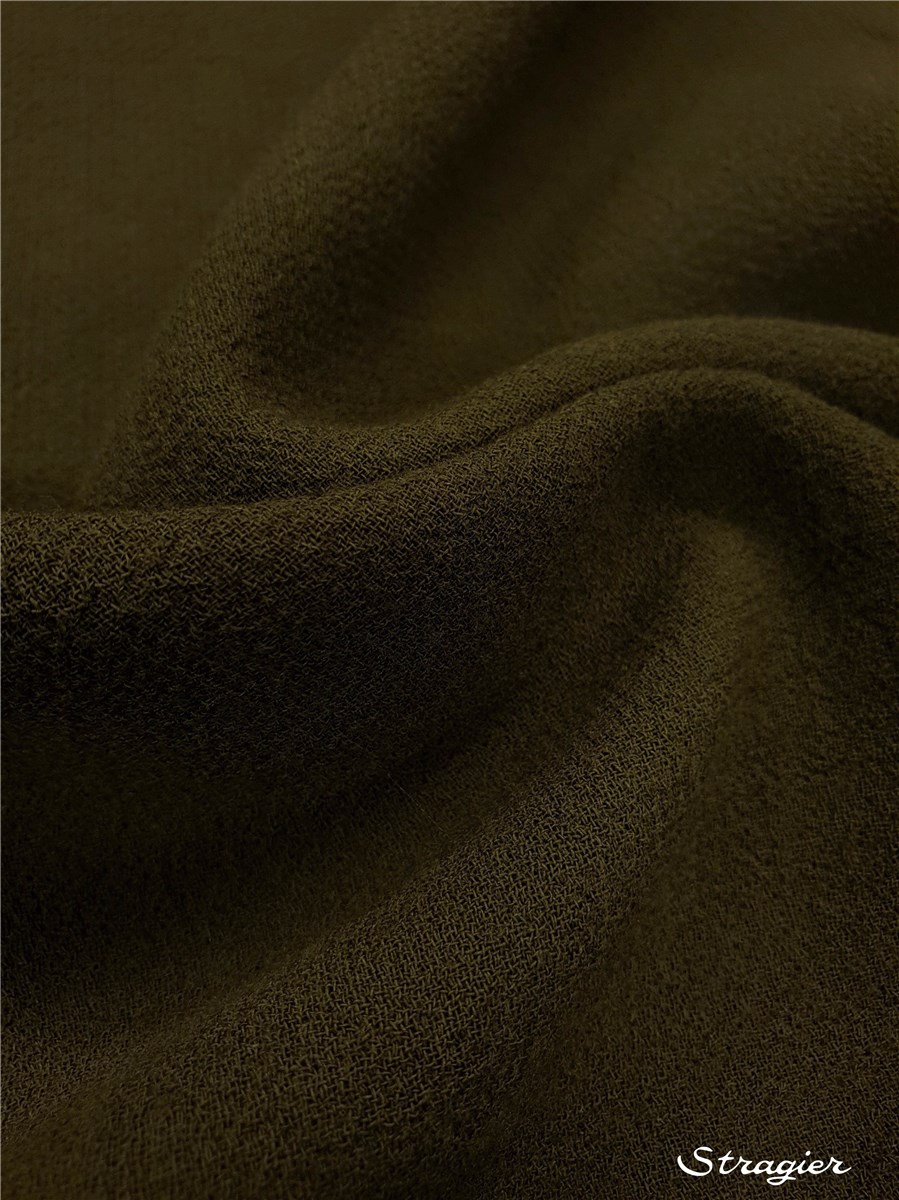 Double Wool Crepe - Plain - Kaki