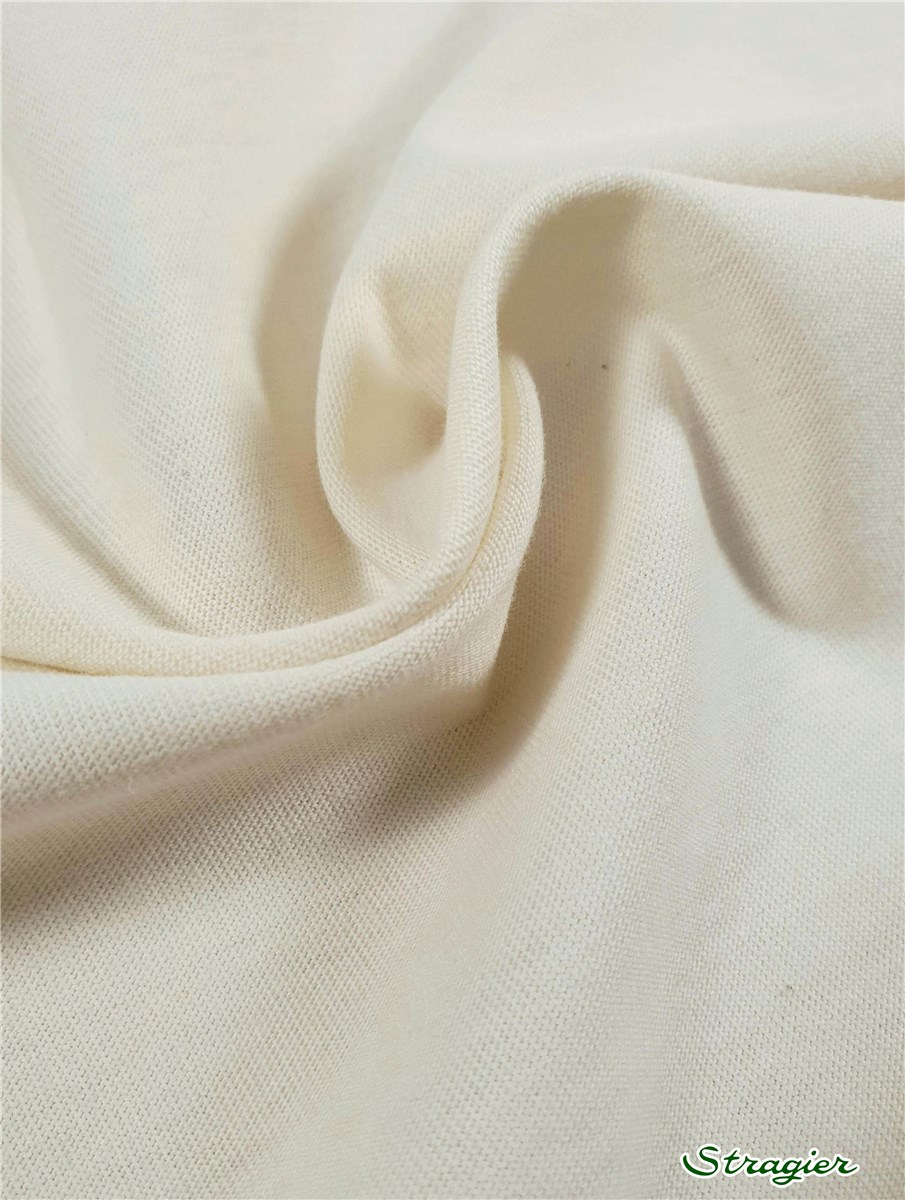 Jersey pur Coton peigné 160 gr/m² - Uni - Ecru naturel
