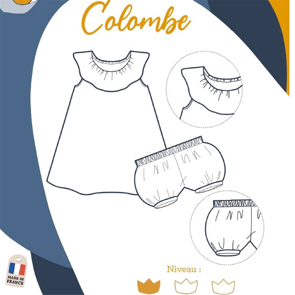 Patron l'Enfant Roi - Colombe - - 3 mois à 3 ans