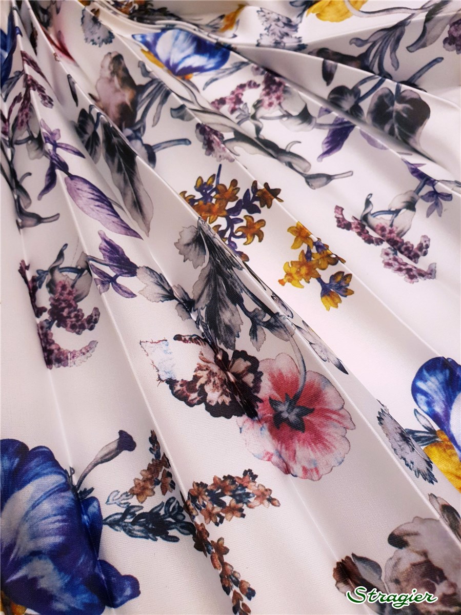 Panneau Plissé Soleil - Floraline - Off-White