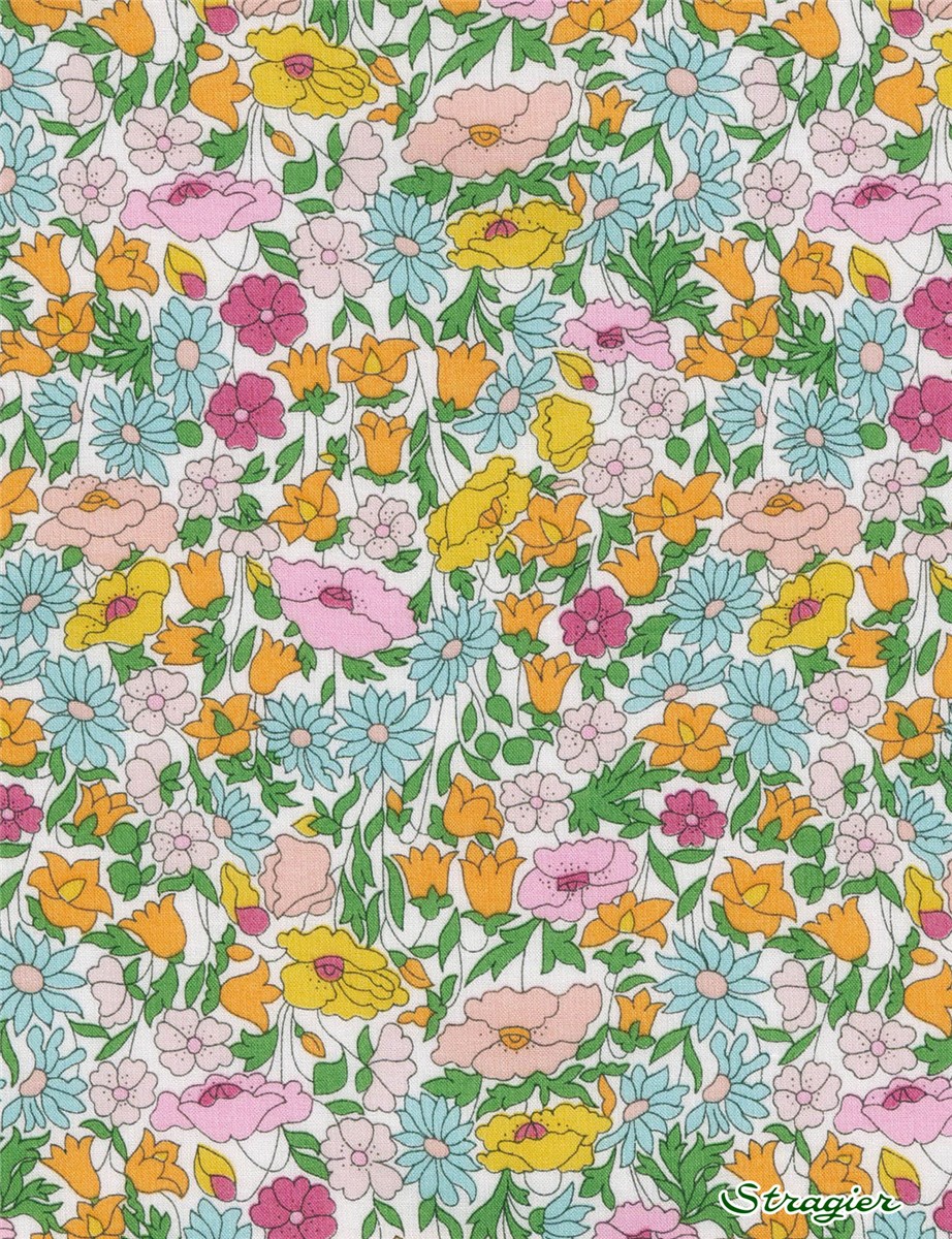 Liberty Tana Lawn - Poppy Forest - Rainbow