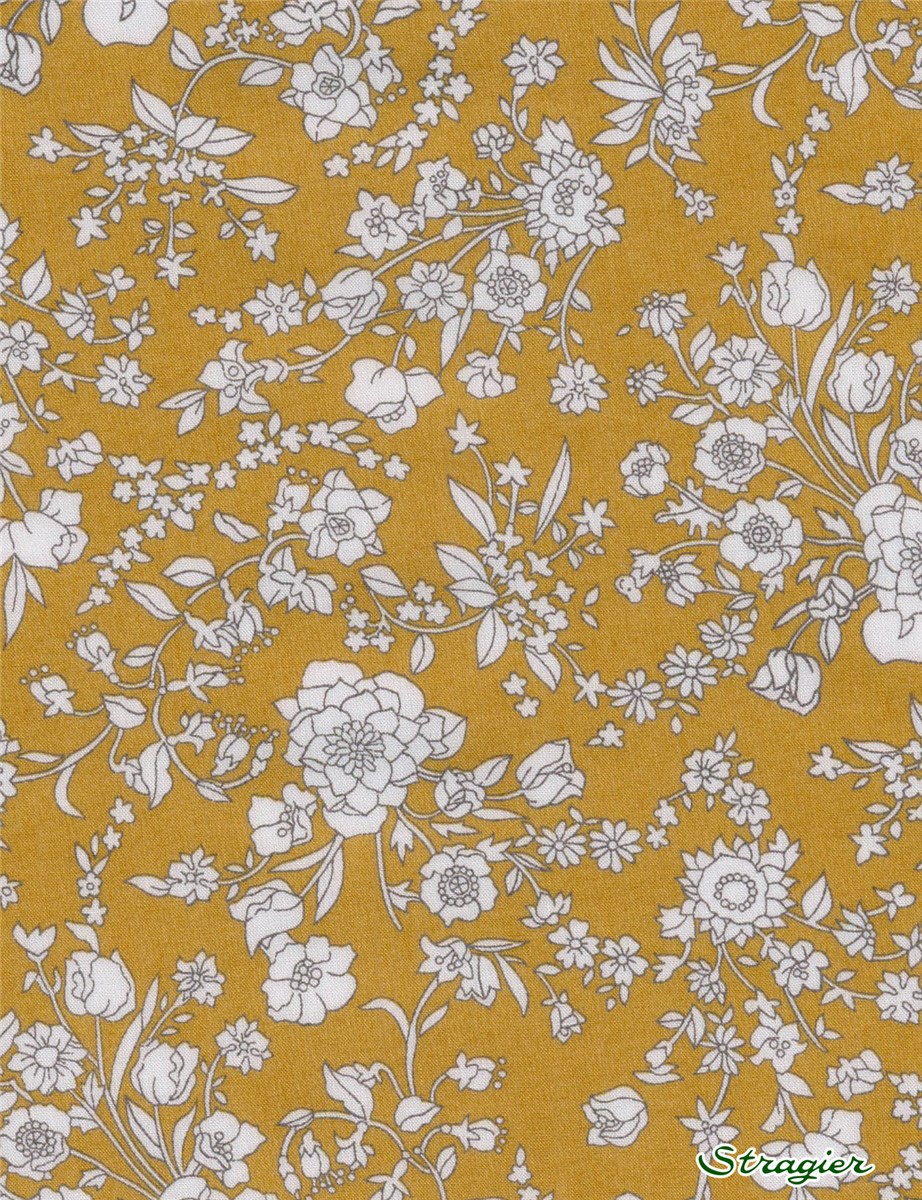 Liberty Tana Lawn - Summer Blooms - Gold 