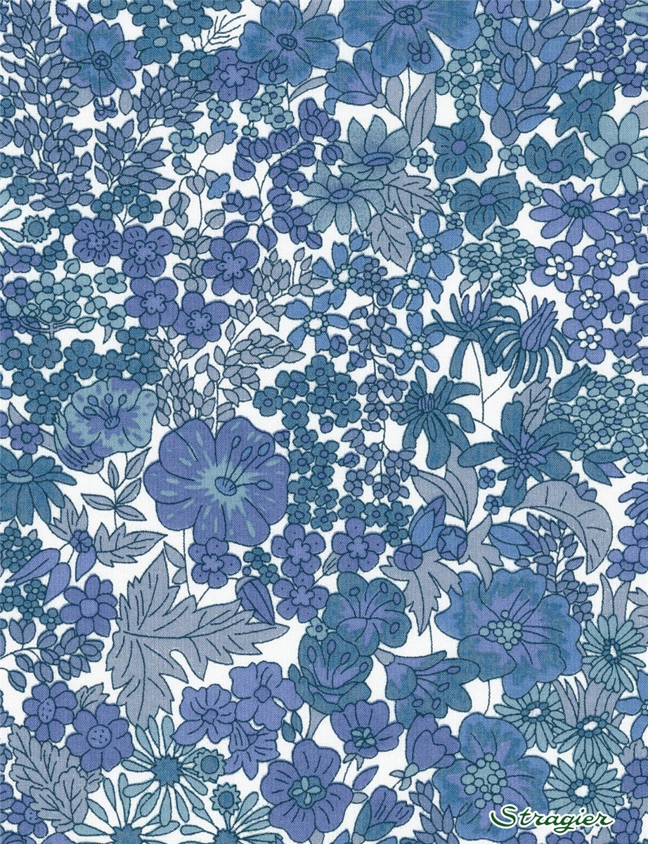 Liberty Tana Lawn - 3037 Margaret Annie - Ultramarine