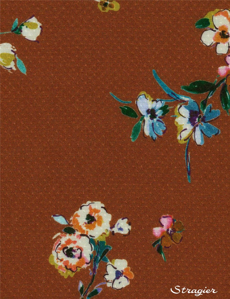 Damask Viscose Batist - Exquise - Sienne