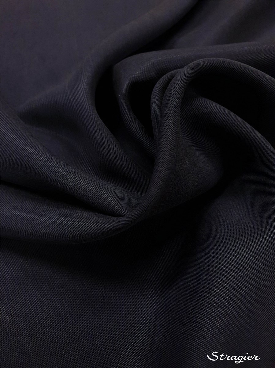 Twill Tencel - uni - Marine
