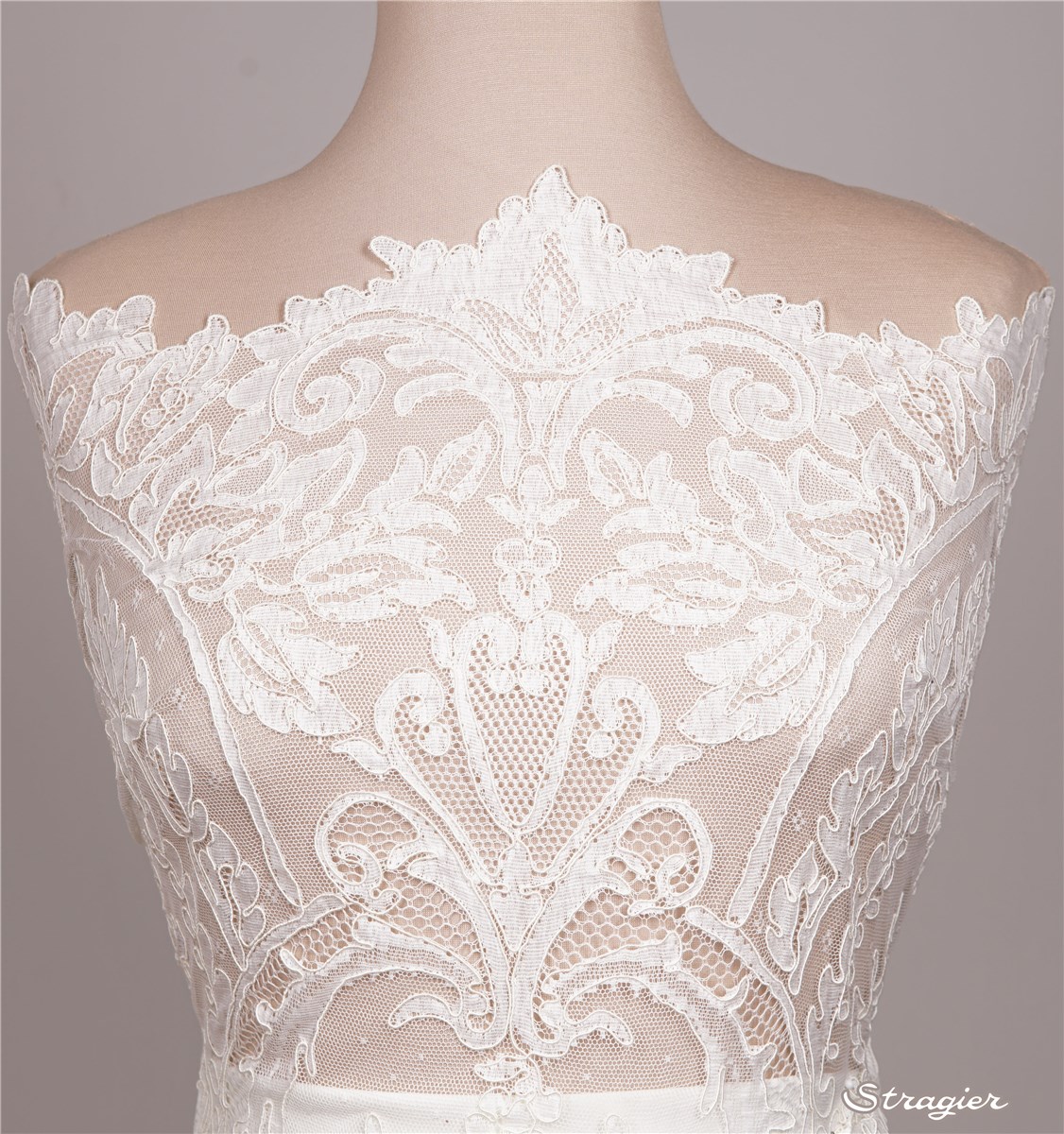 Dentelle de coton à l'ancienne - Cantelline - Ivoire Stragier - 90 cm