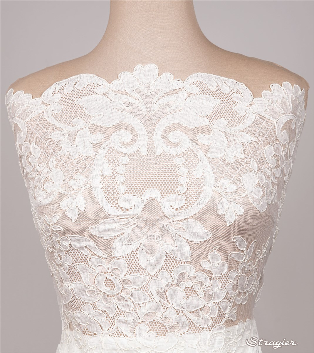 Dentelle de coton à l'ancienne - Alienor - Ivoire Stragier - 90 cm