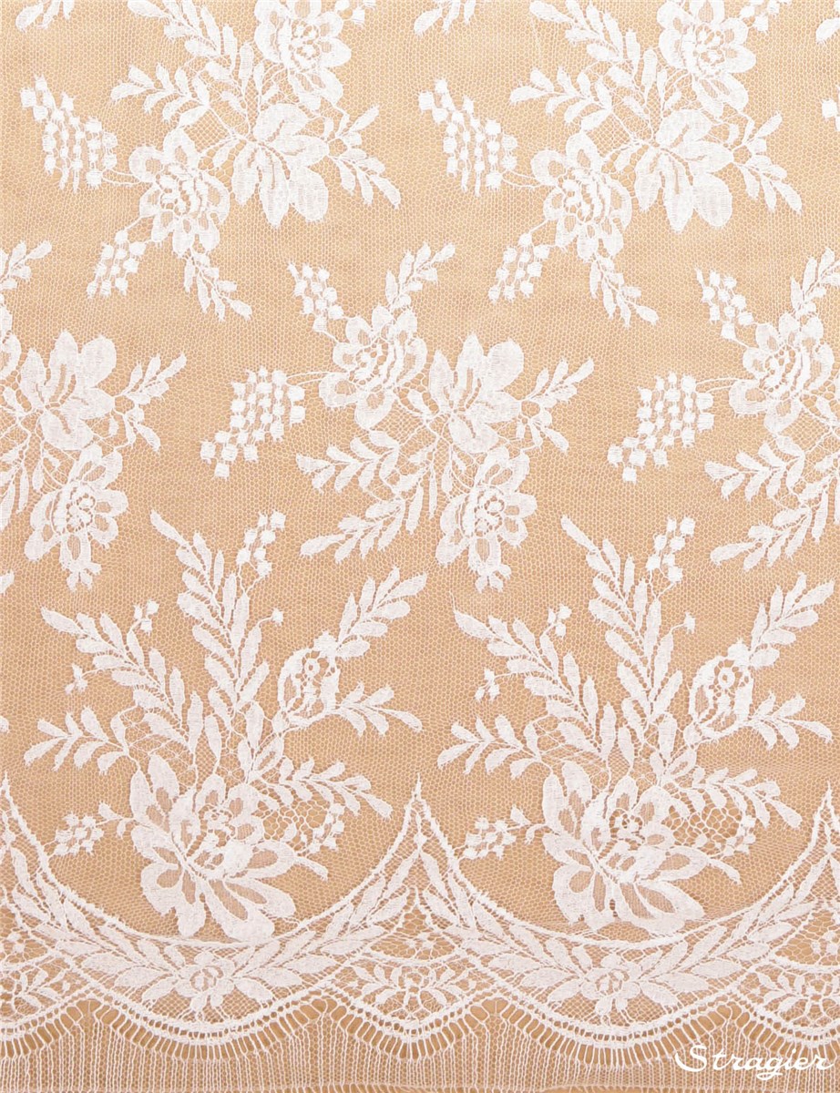 Dentelle de Calais - Laurienne - Porcelaine Stragier - 180 cm