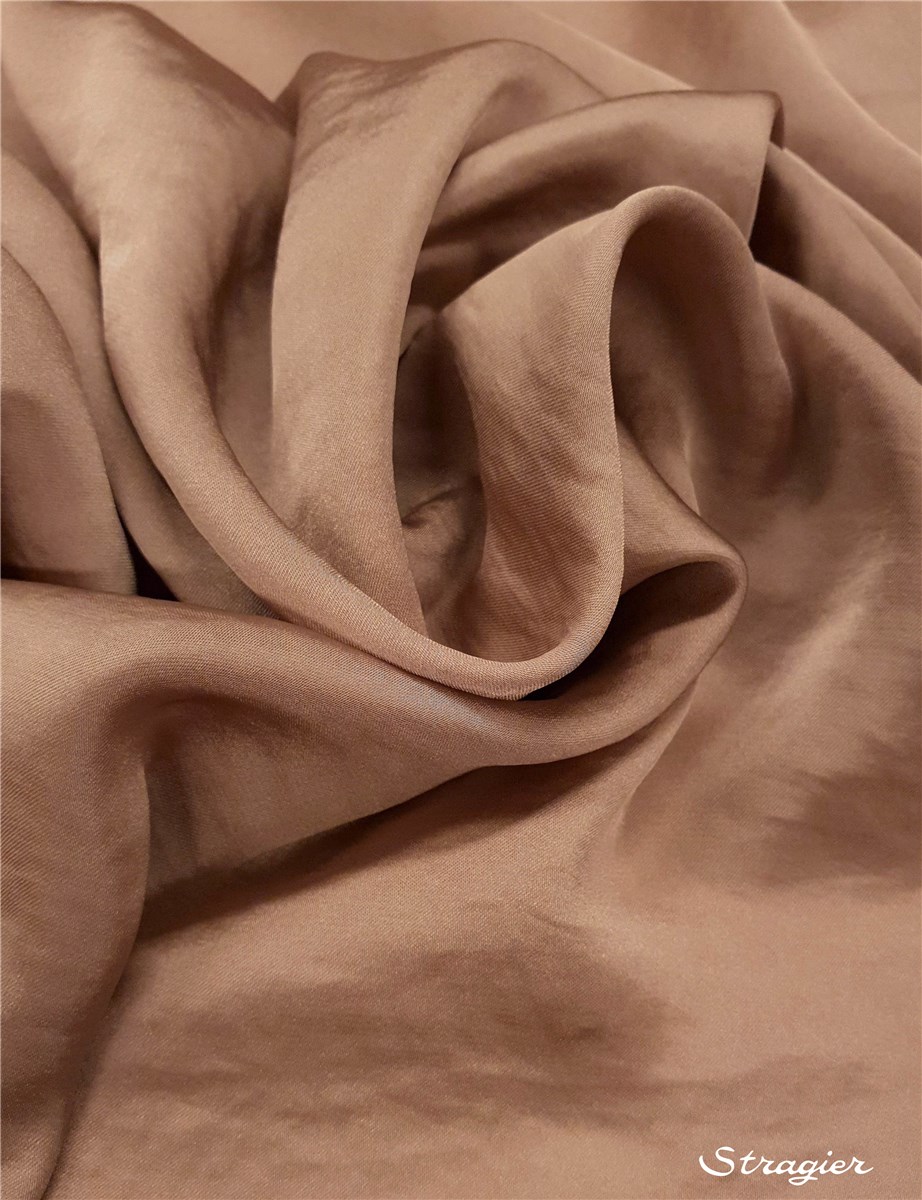 Satin Crepe washed - flowing - uni - Beige Nude