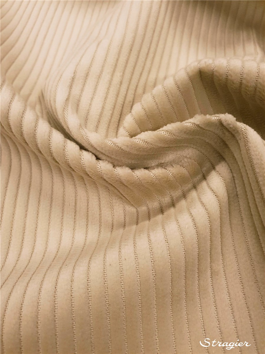 Velours côtelé 4W-côte 6mm - Uni - Champagne