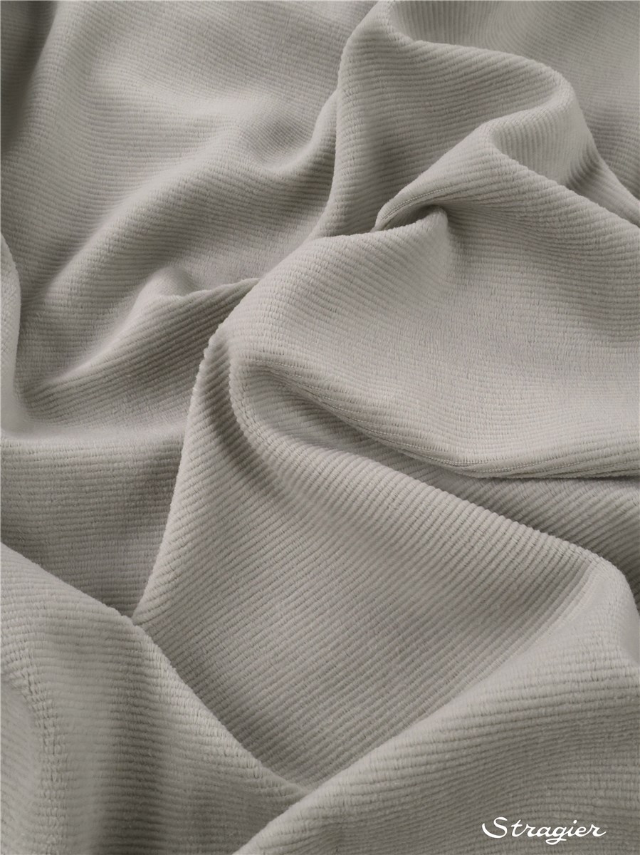 Knitted Fabric - Baby Cord - Stretch - Côtes 2mm - Grège