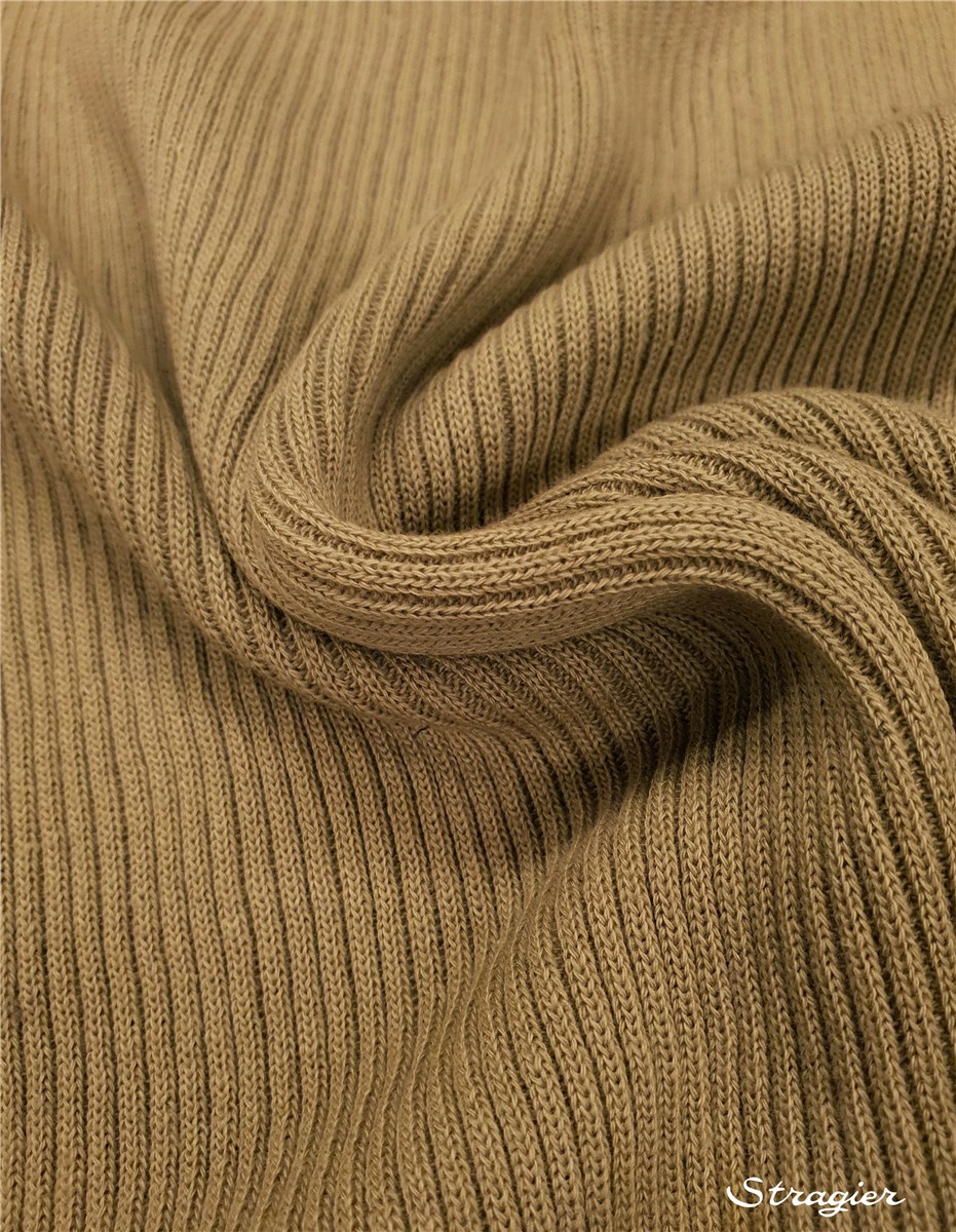 Tricot - medium - Côte 3mm - uni - Beige Kaki - 80 cm