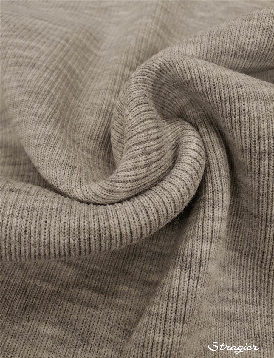 Tricot - medium - Côte 3mm - uni - Gris Mouette - 80 cm