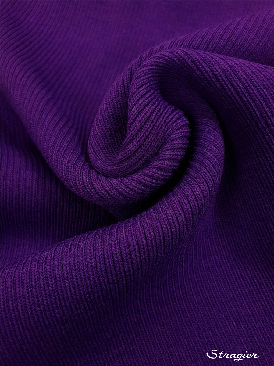 Tricot - medium - Côte 3mm - uni - Violet - 80 cm