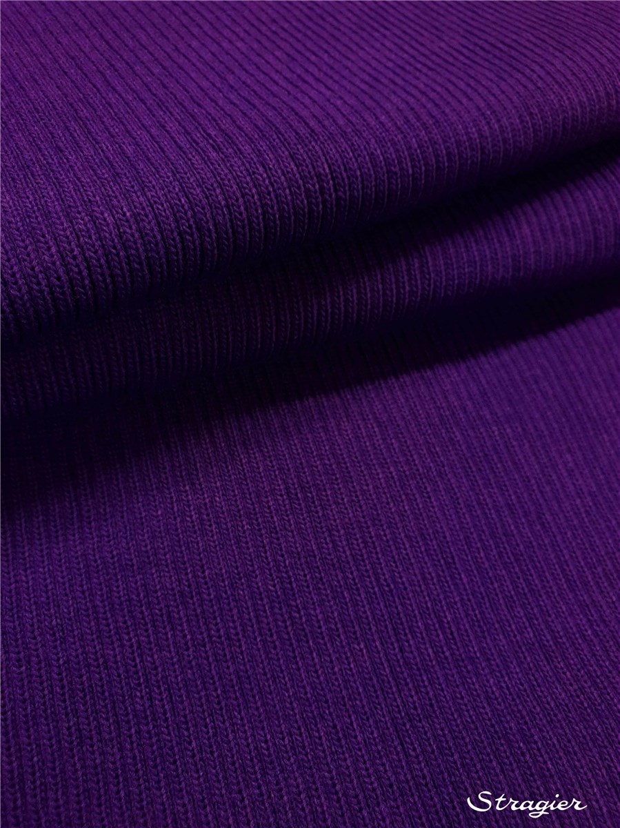Tricot - medium - Côte 3mm - uni - Violet - 80 cm