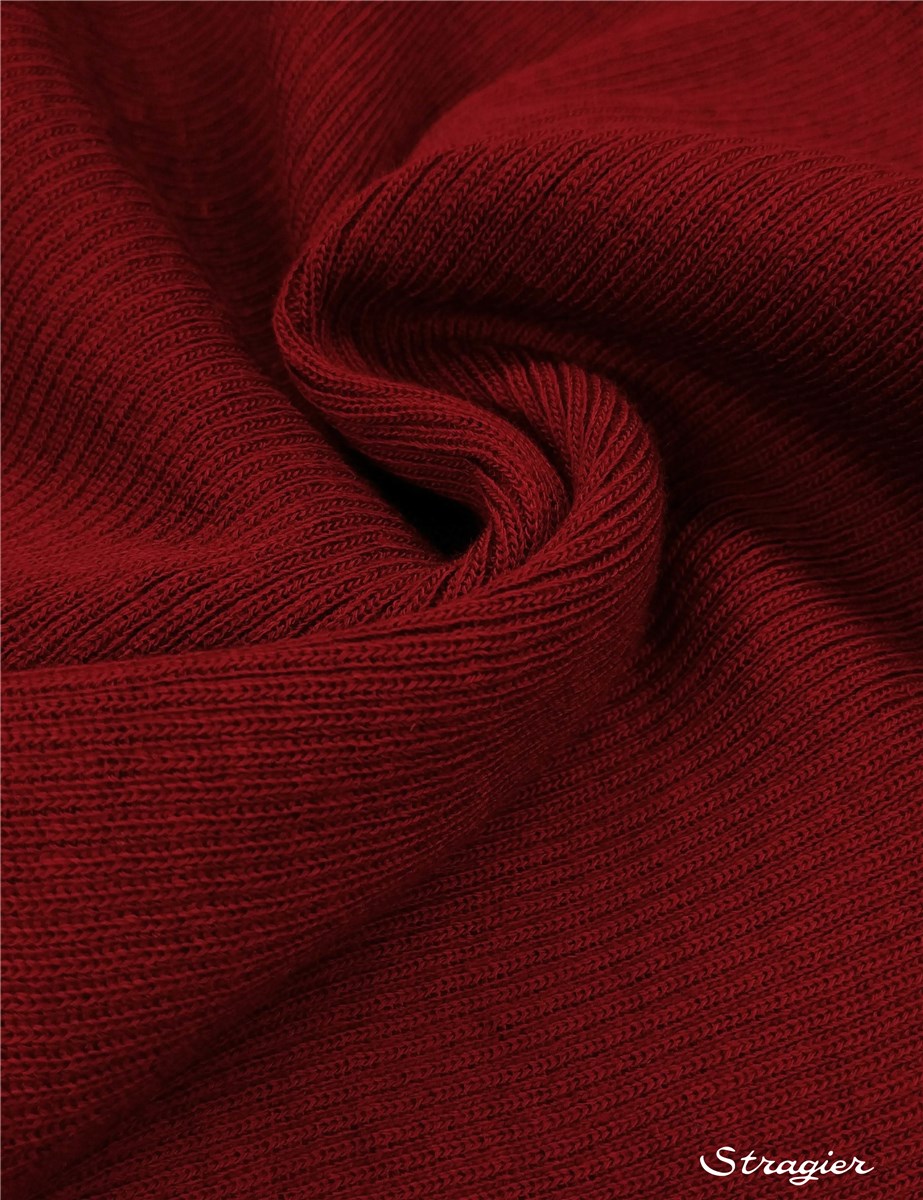 Tricot - medium - Côte 3mm - uni - Bordeaux - 80 cm