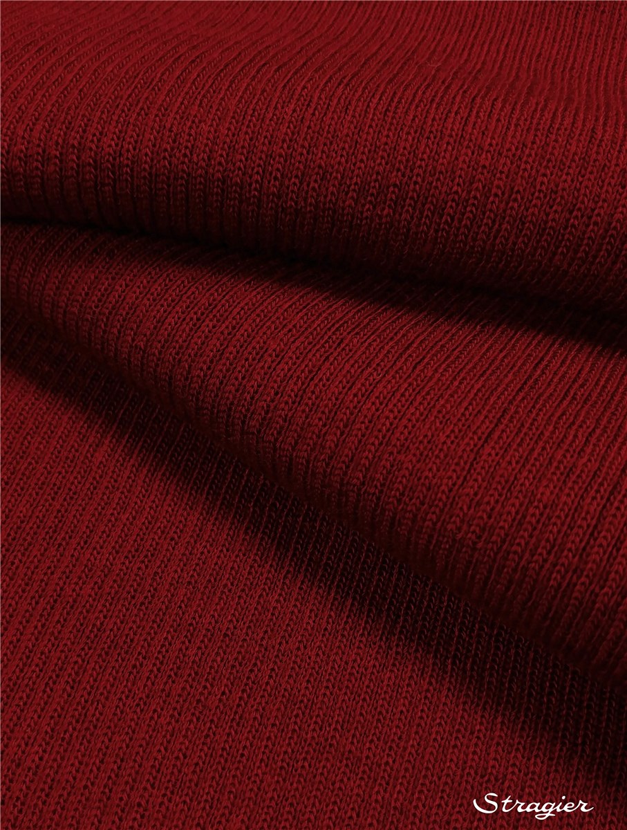 Tricot - medium - Côte 3mm - uni - Bordeaux - 80 cm