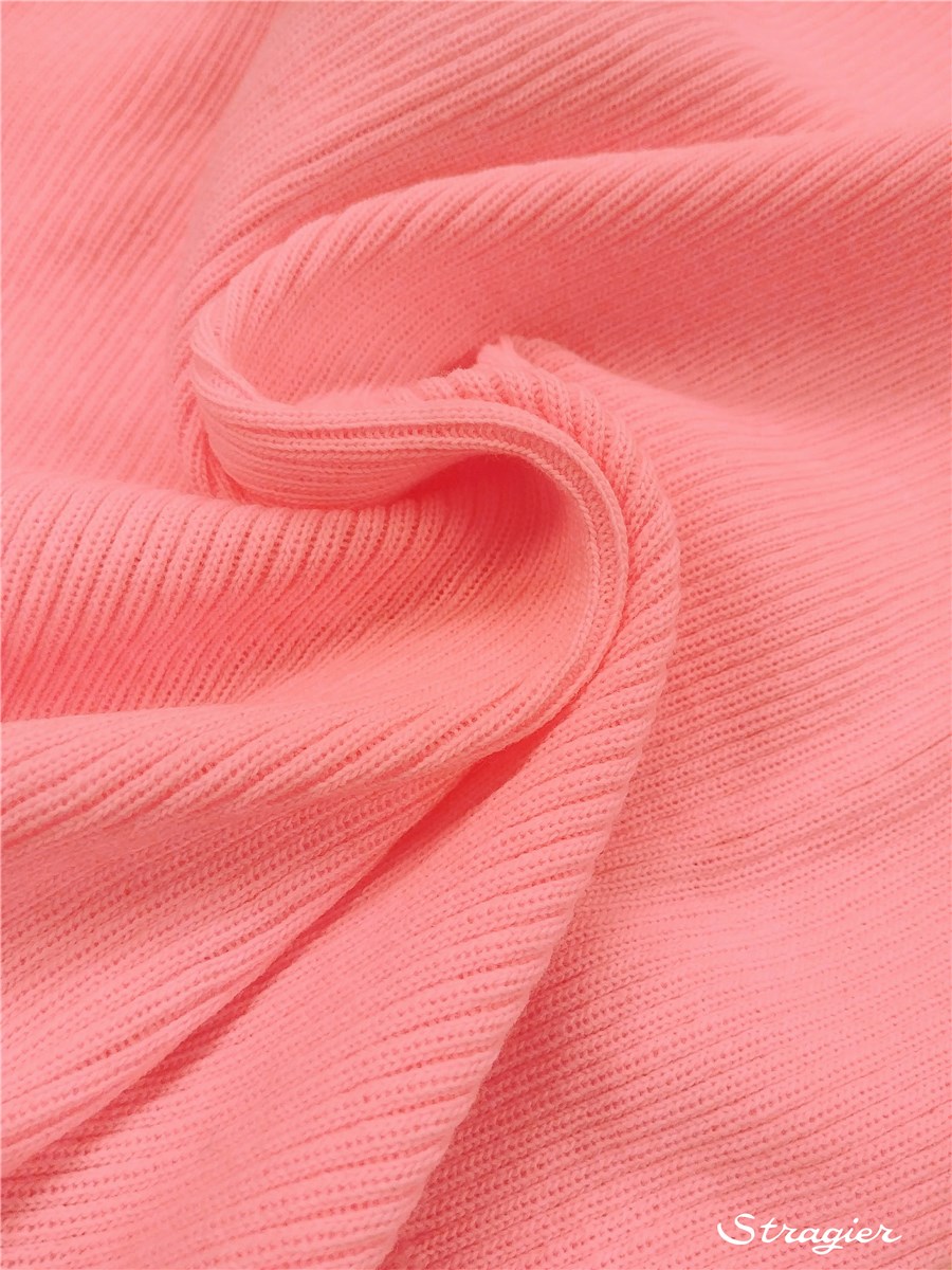 Tricot - medium - Côte 3mm - uni - Rose - 80 cm