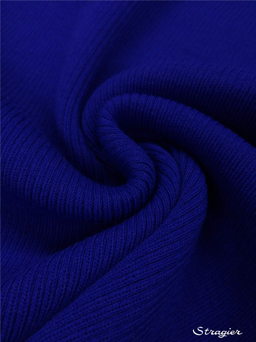 Tricot - medium - Côte 3mm - uni - Bleu Outremer - 70 cm