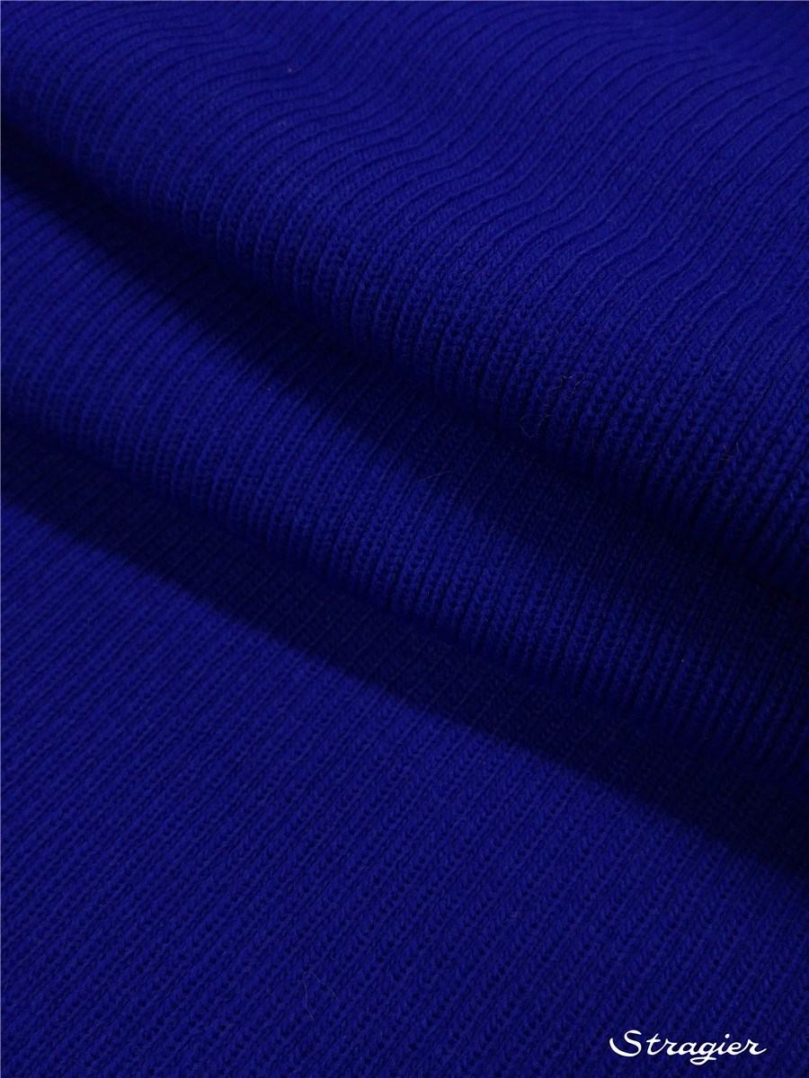 Tricot - medium - Côte 3mm - uni - Bleu Outremer - 70 cm
