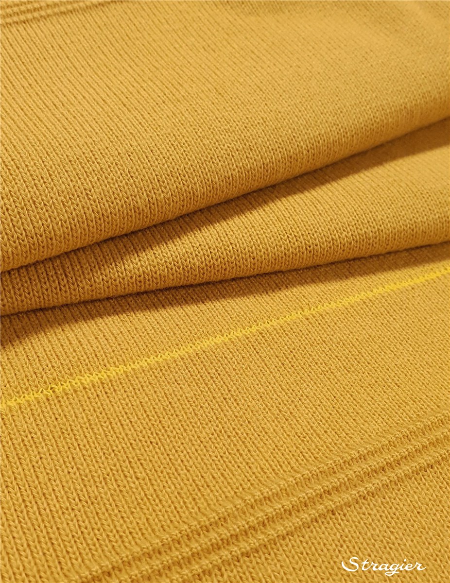Tricot - medium - Côte 3mm - uni - Moutarde - 70 cm