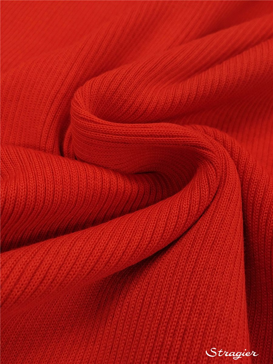 Tricot - medium - Côte 3mm - uni - Rouge - 90 cm