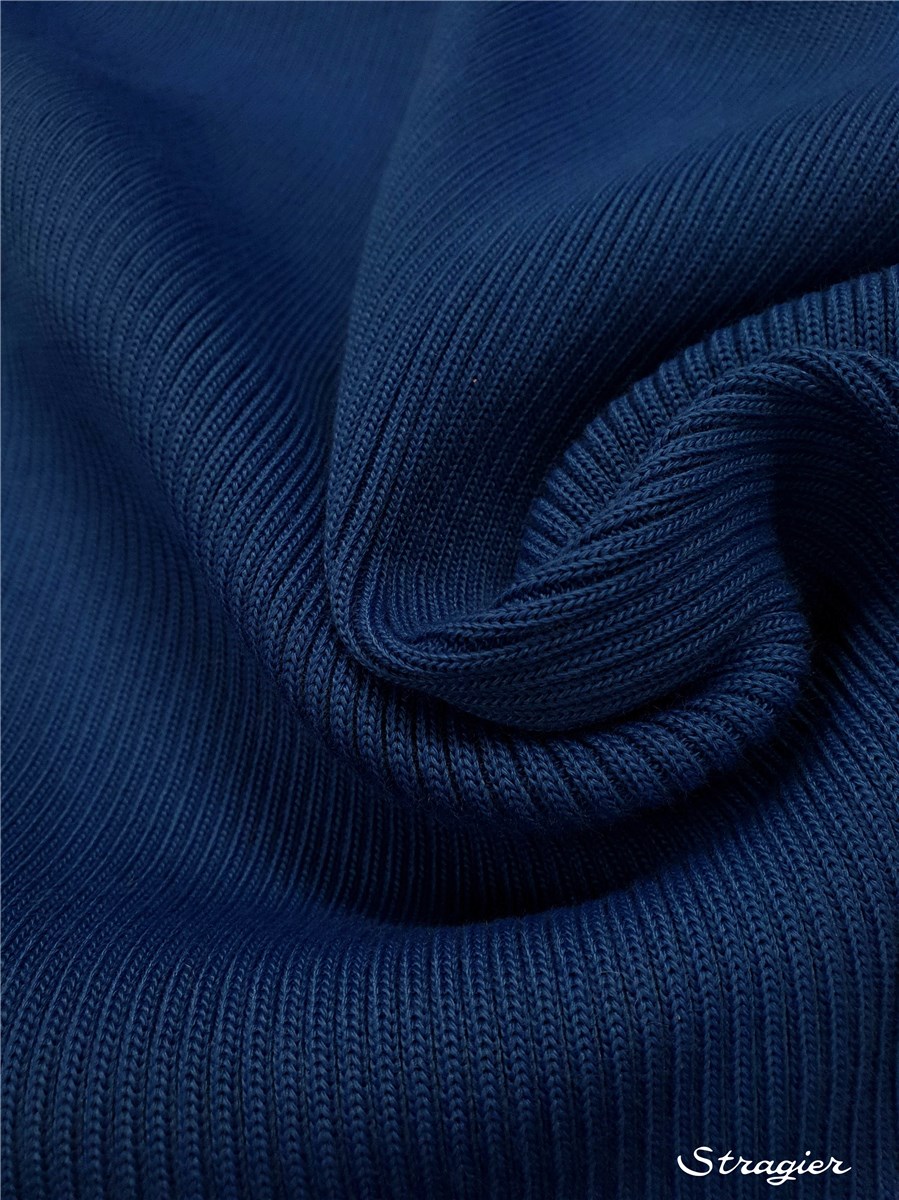 Tricot - lourd - Côte 4mm - uni - Bleu Mozaïque - 65 cm