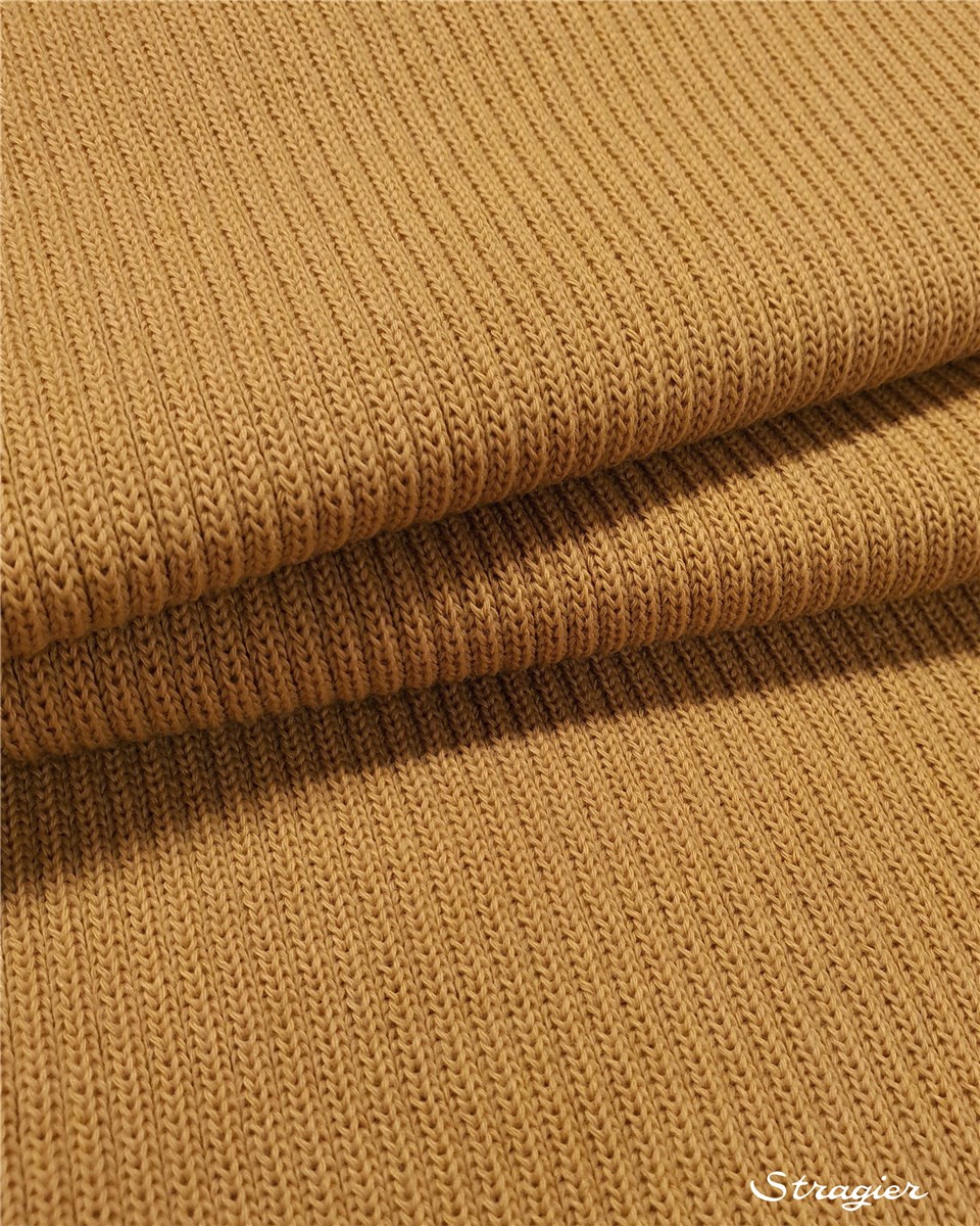 Tricot - lourd - Côte 4mm - uni - Miel - 60 cm