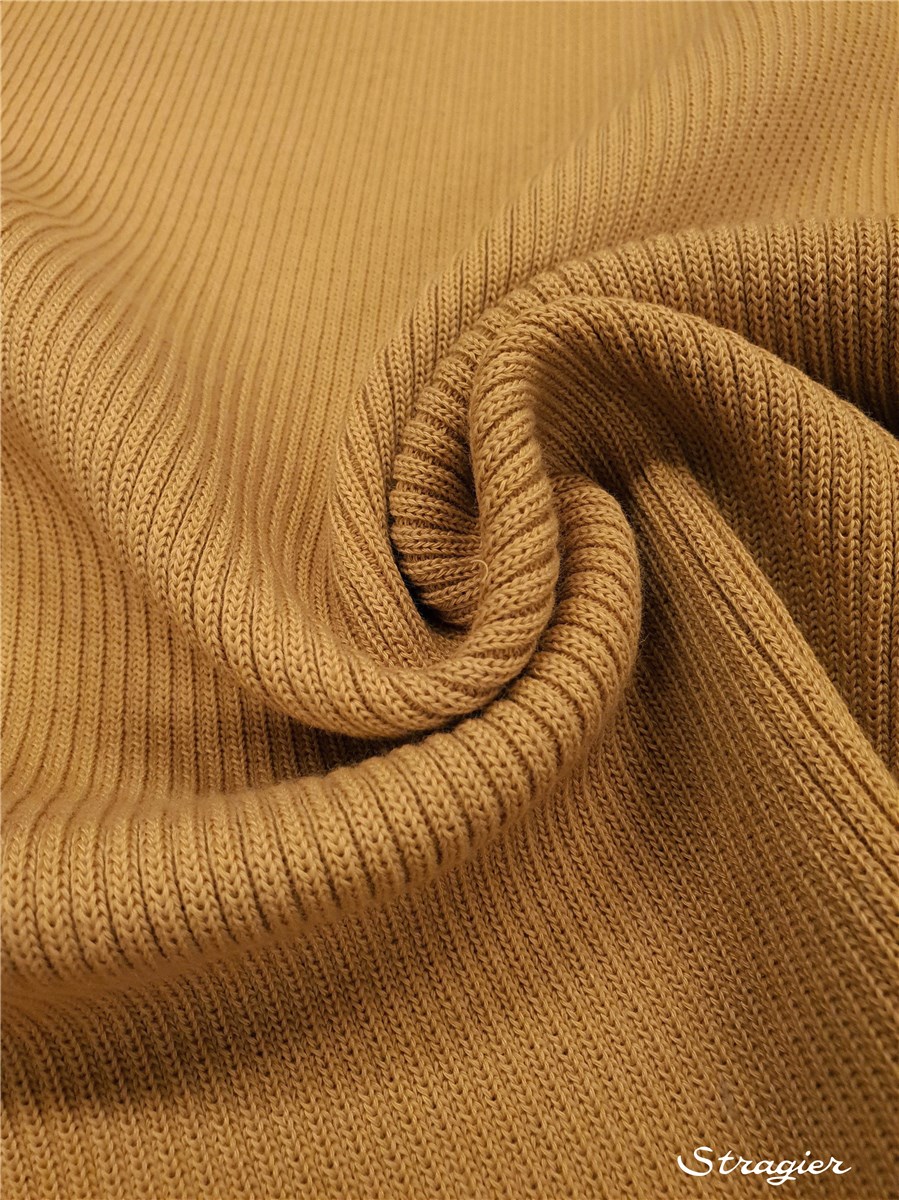 Tricot - lourd - Côte 4mm - uni - Miel - 60 cm