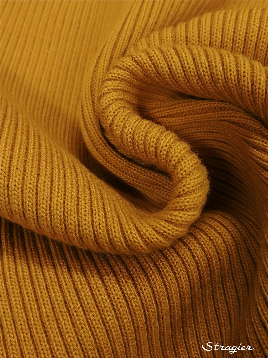 Tricot - lourd - Côte 4mm - uni - Moutarde - 60 cm