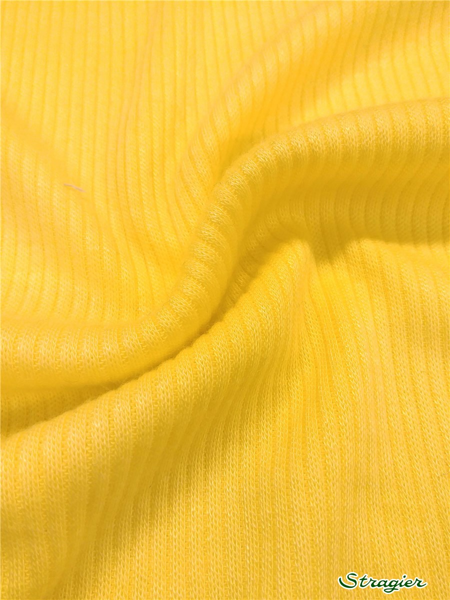 Tricot - souple - Côte 3mm - uni - Citron Givré - 100 cm
