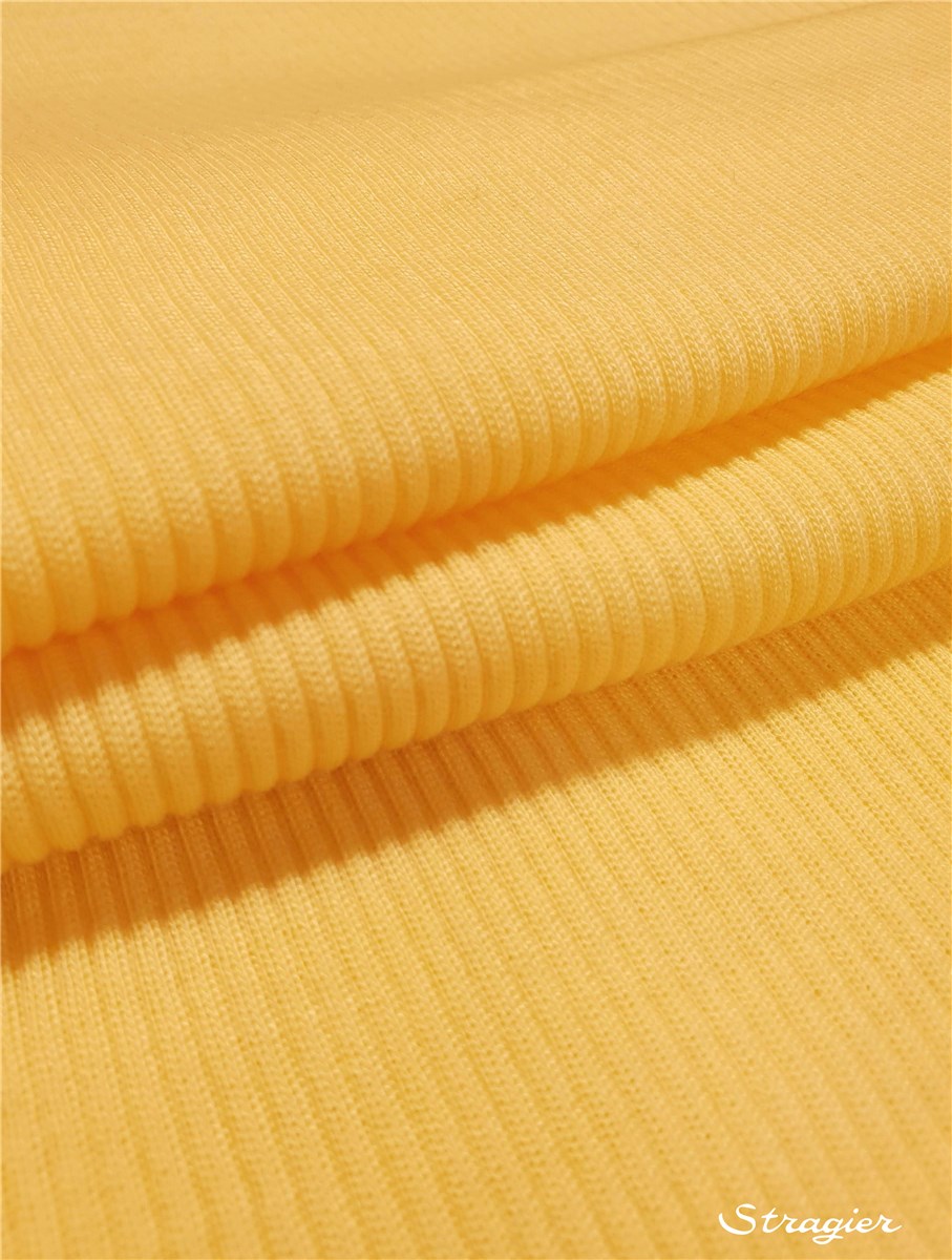 Tricot - souple - Côte 3mm - uni - Jaune Poussin - 100 cm