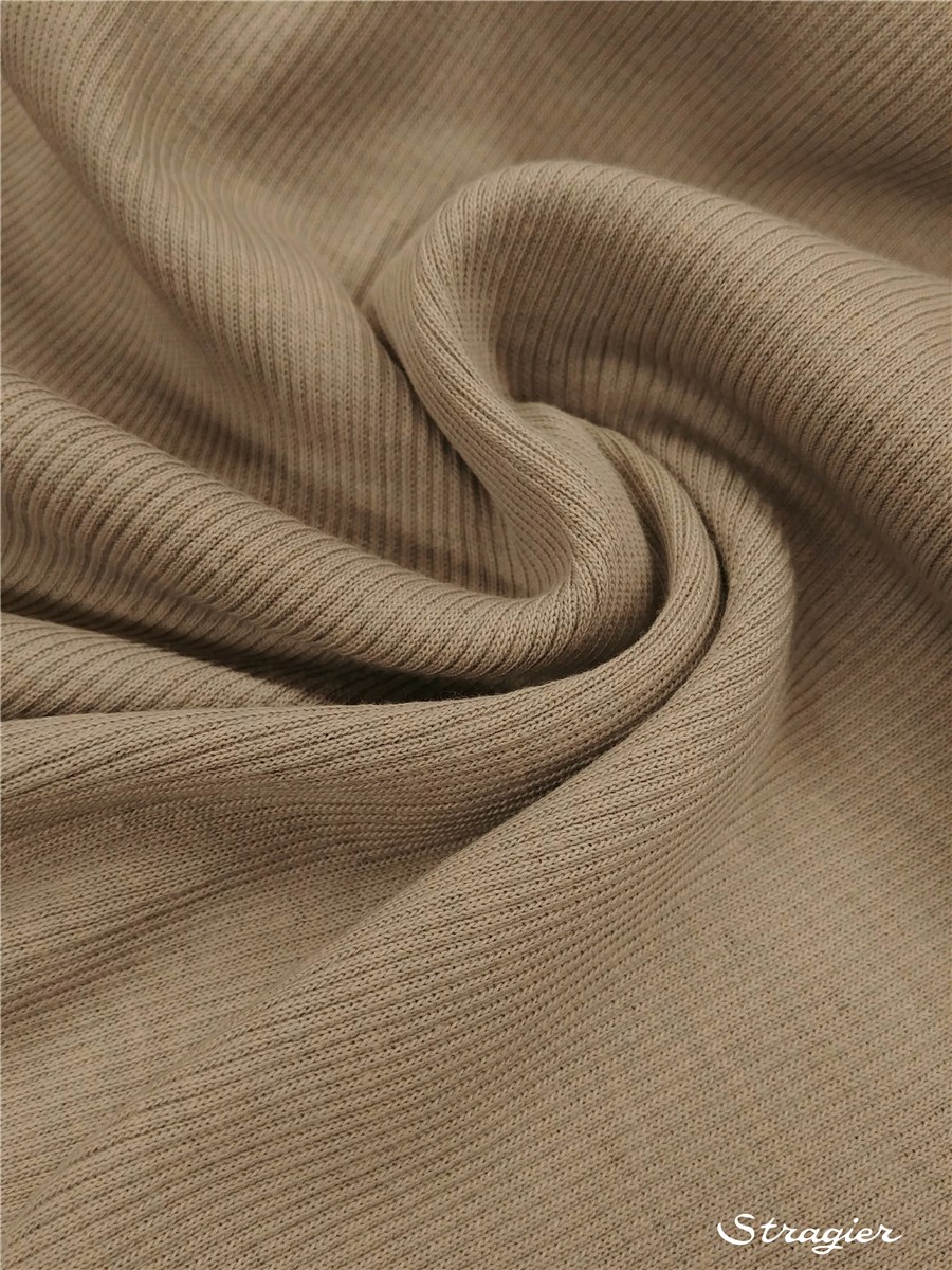 Tricot - souple - Côte 1mm - uni - Beige Kaki - 90 cm