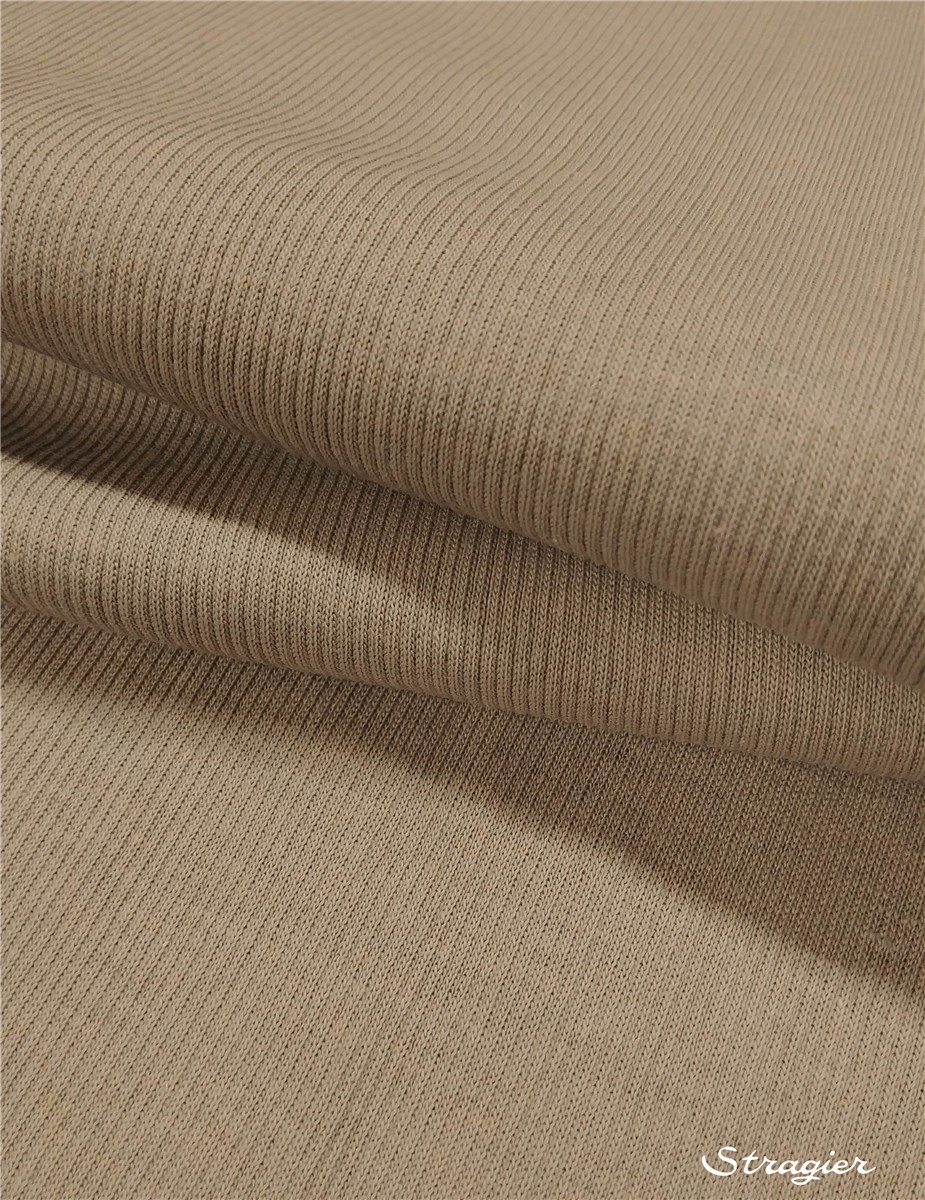 Tricot - souple - Côte 1mm - uni - Beige Kaki - 90 cm
